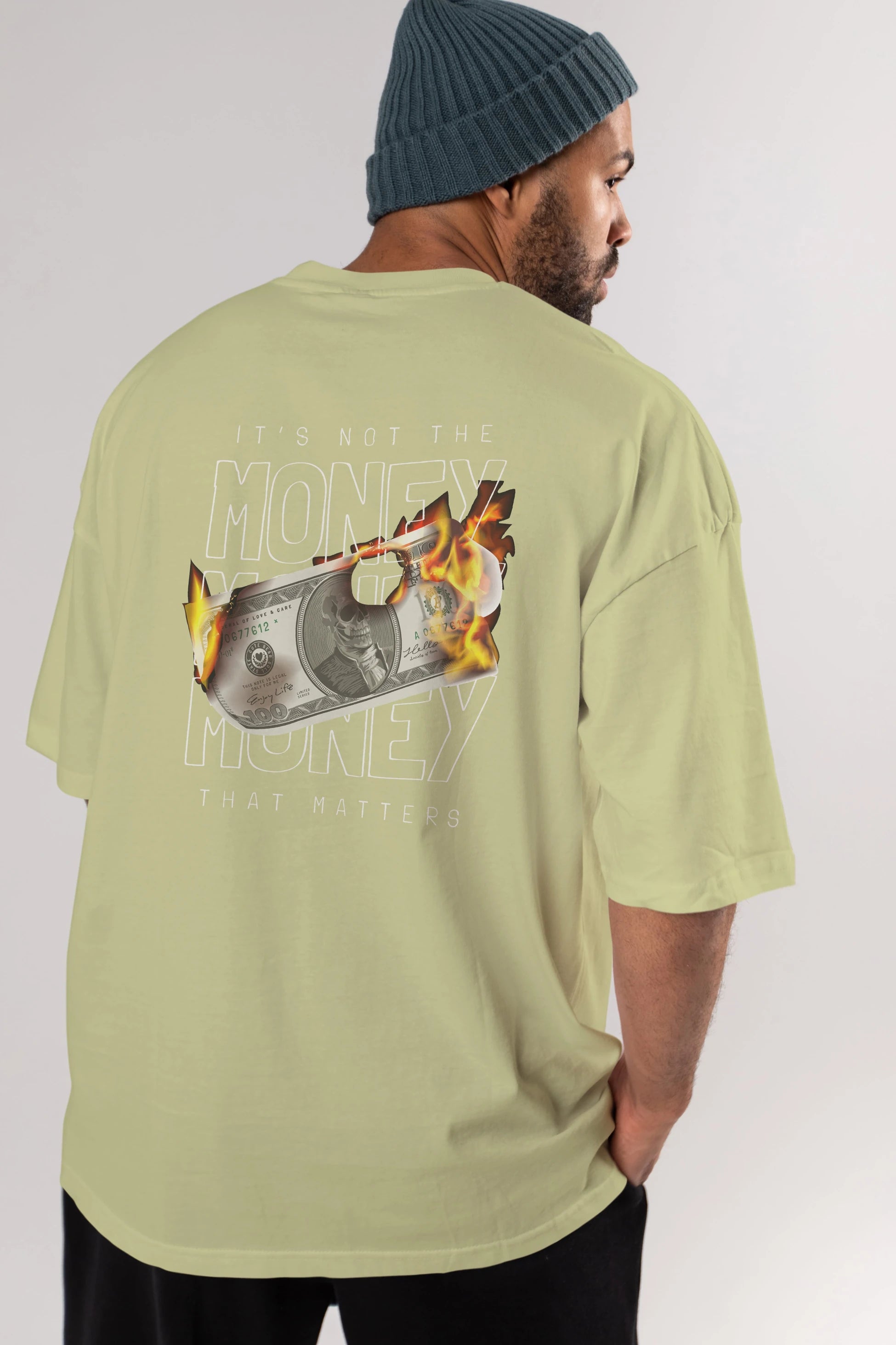 Teddy Bear Its Not The Money Arka Baskılı Oversize t-shirt Erkek Kadın Unisex %100 Pamuk
