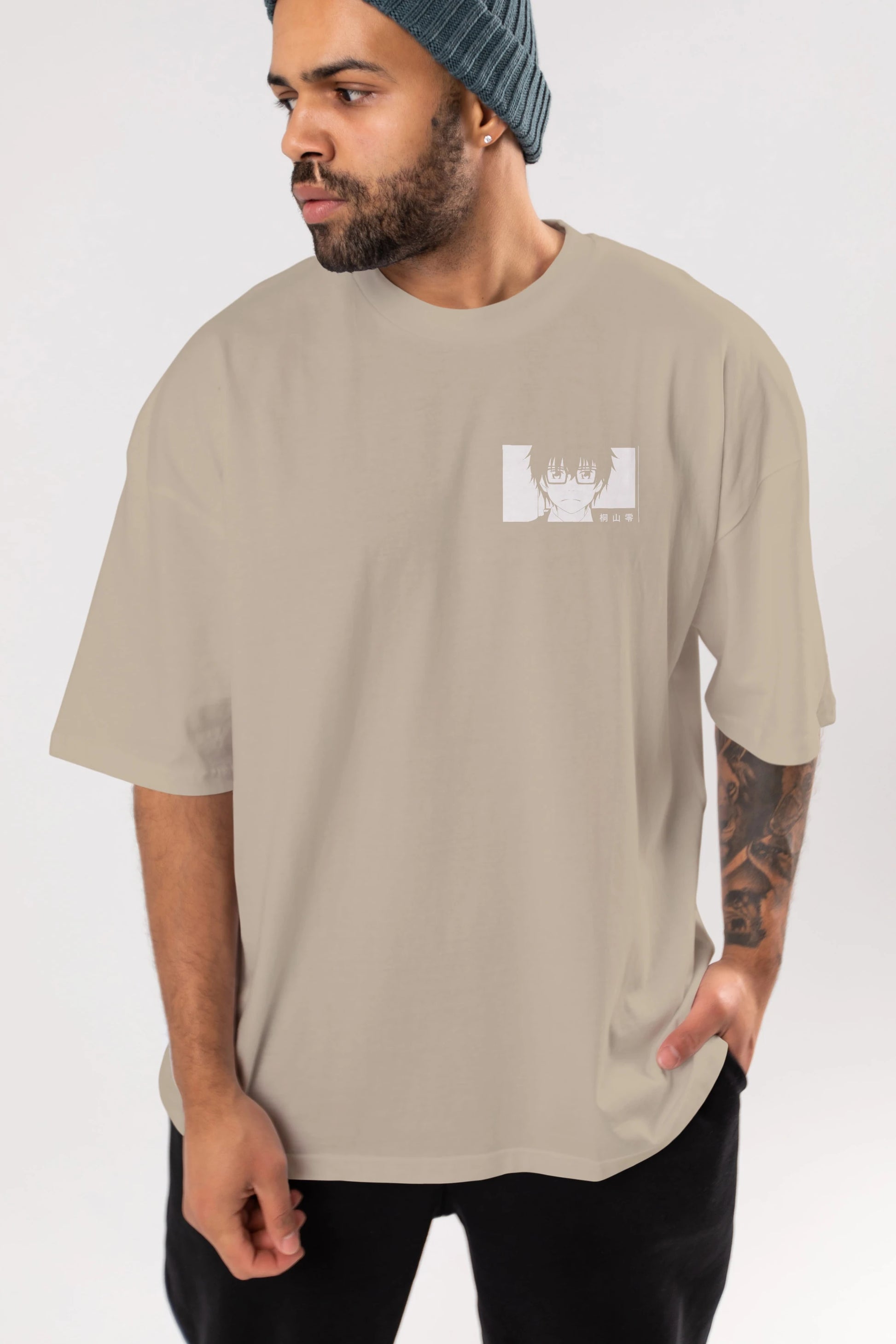 Rei Kiriyama 3 Ön Sol Baskılı Oversize t-shirt Erkek Kadın Unisex %100 Pamuk Bisiklet Yaka tişort