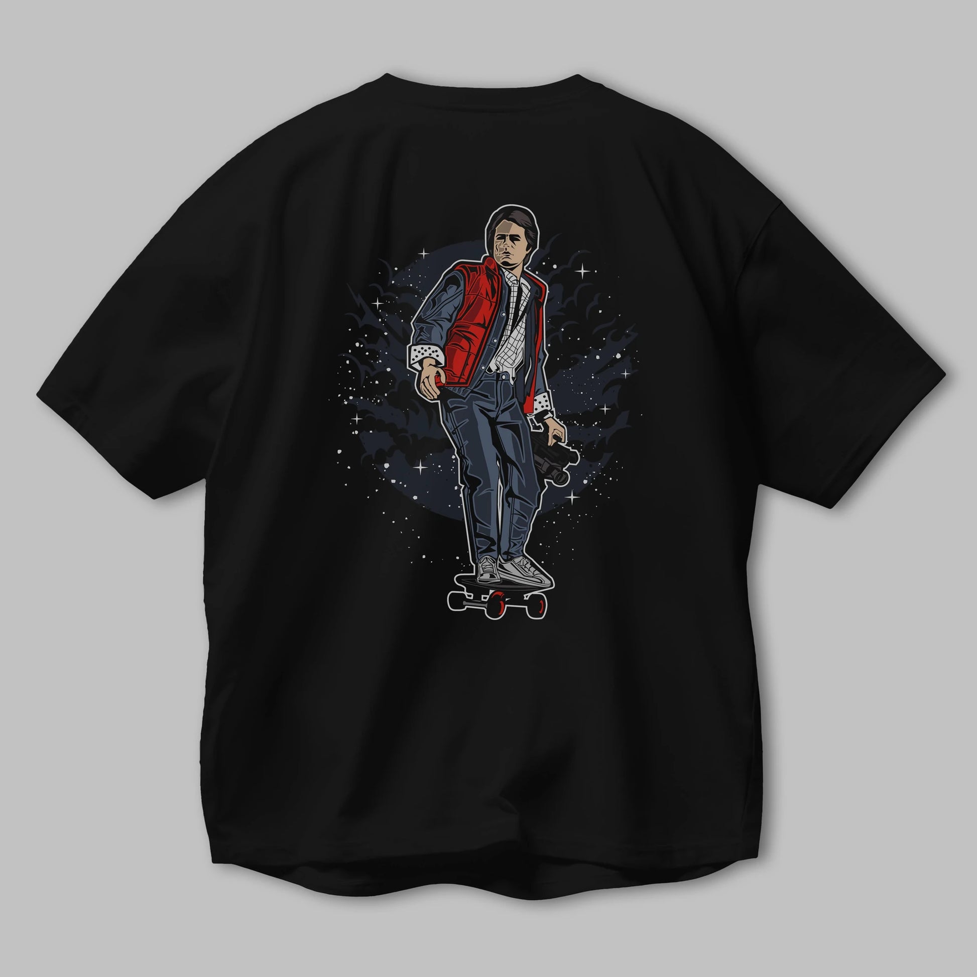 MARTY Arka Baskılı Oversize t-shirt Erkek Kadın Unisex %100 Pamuk