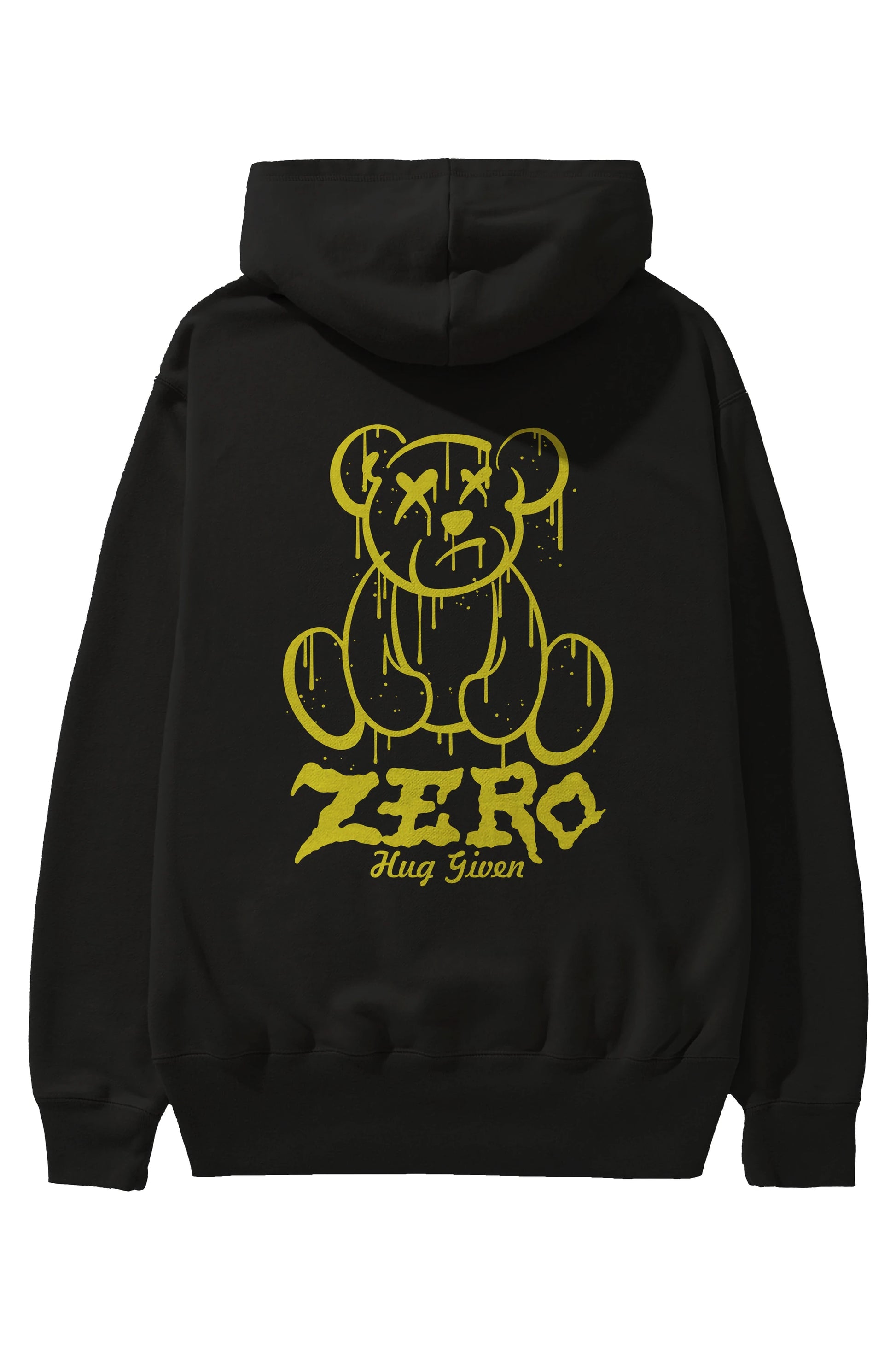 Zero Hug Given Bear Arka Baskılı Hoodie Oversize Kapüşonlu Sweatshirt Erkek Kadın Unisex