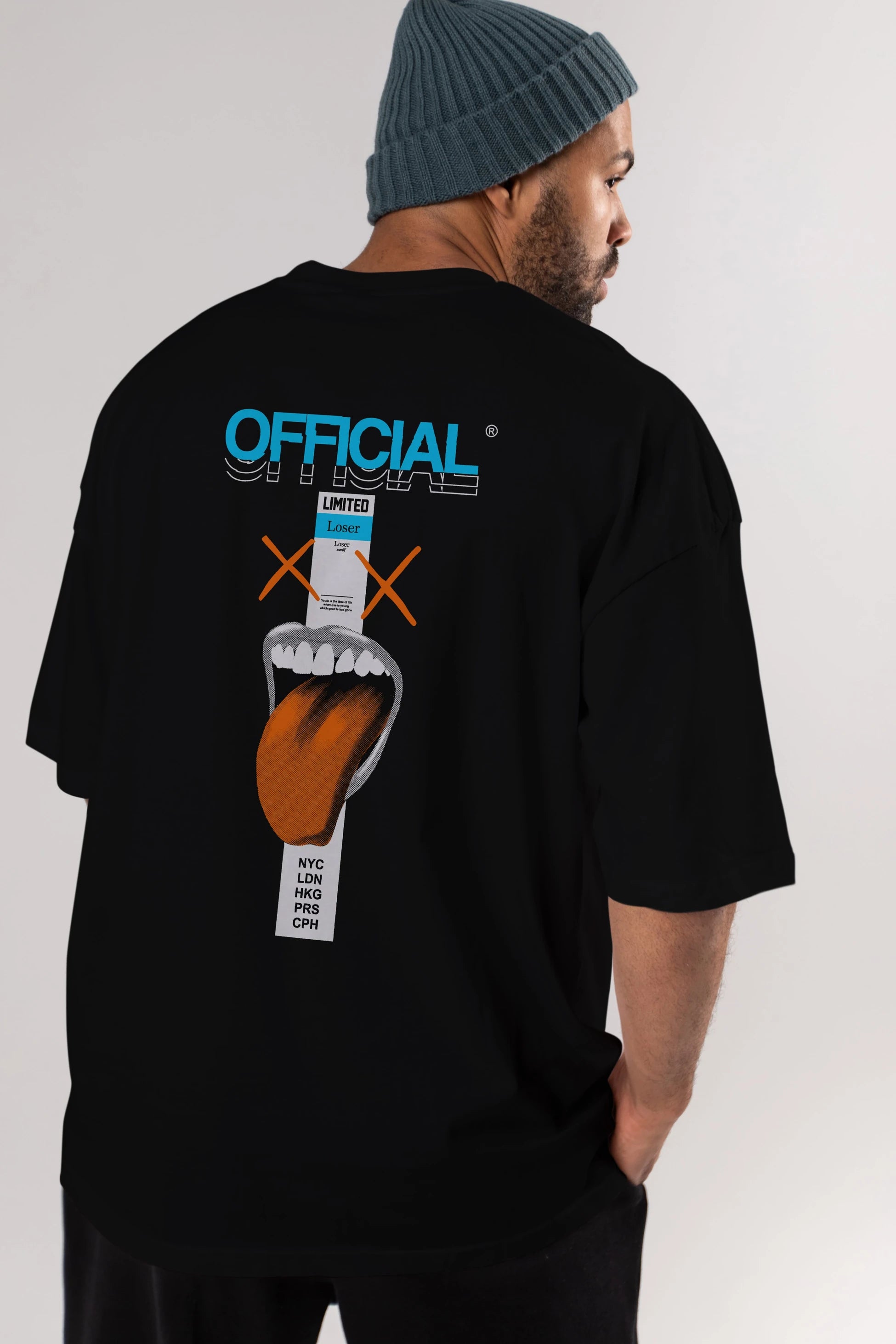 Official Loser Arka Baskılı Oversize t-shirt Erkek Kadın Unisex