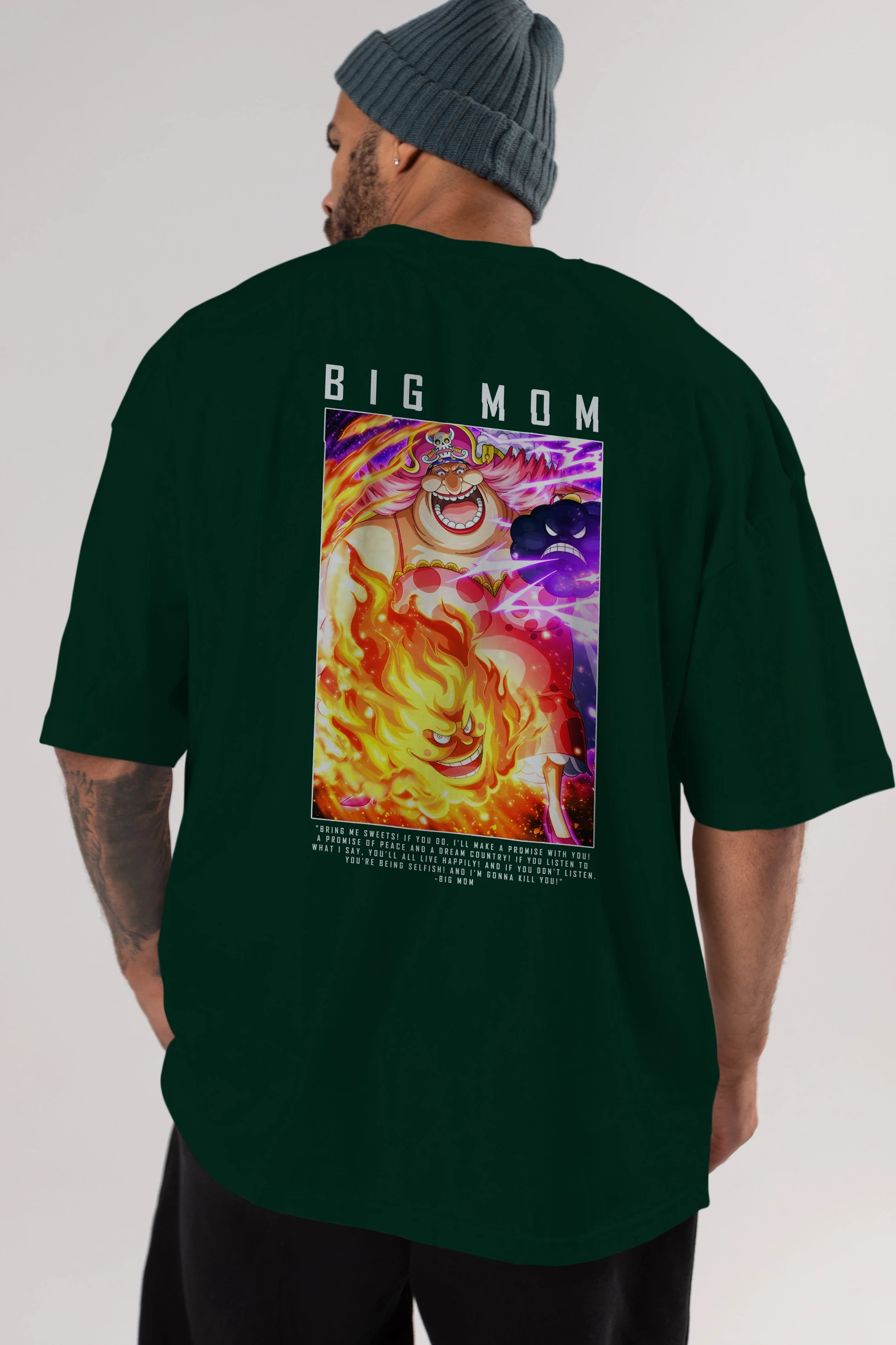 Charlotte Linlin Anime Arka Baskılı Oversize t-shirt Erkek Kadın Unisex %100 pamuk tişort