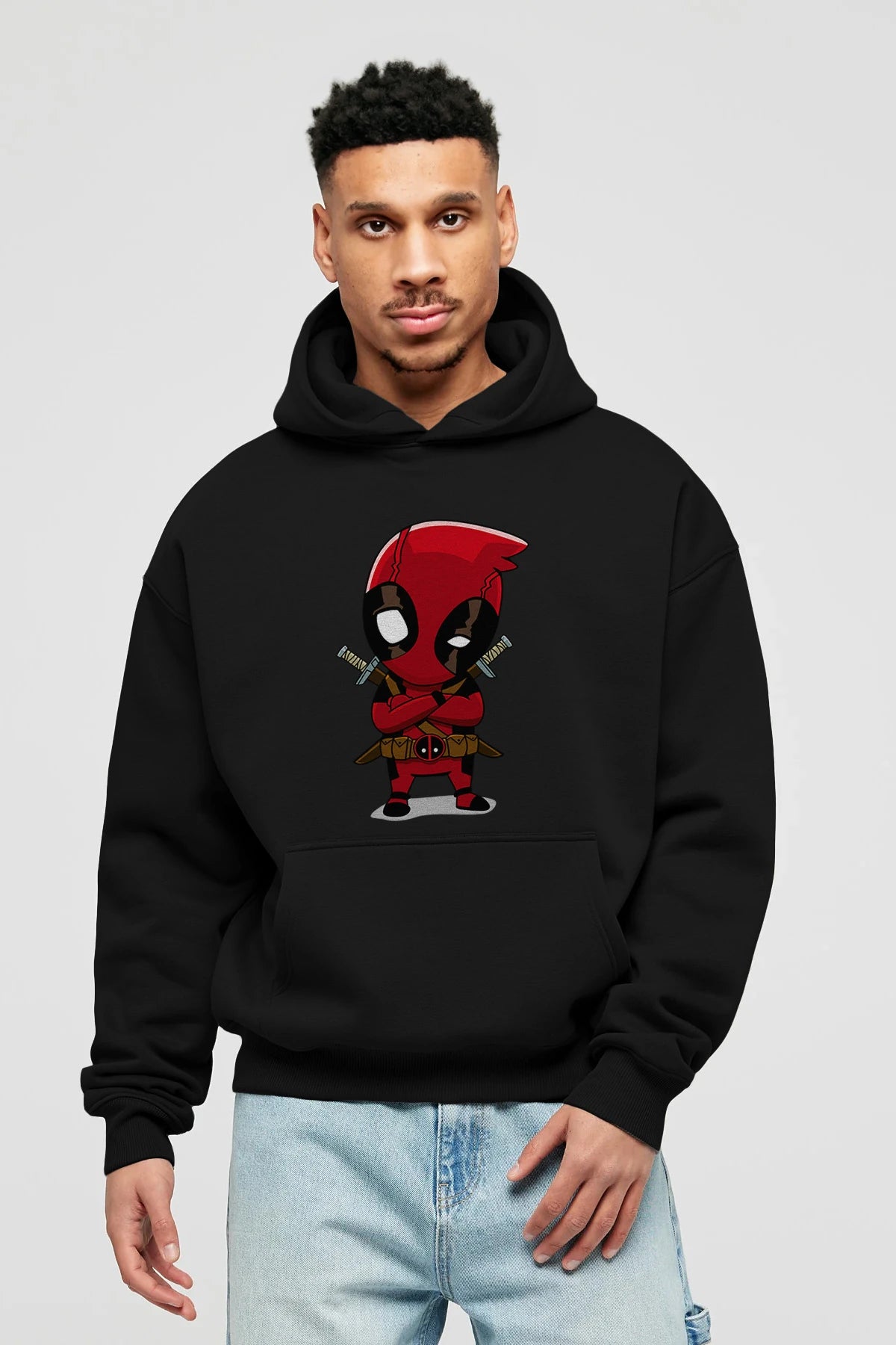 Deadpool (19) Ön Baskılı Hoodie Oversize Kapüşonlu Sweatshirt Erkek Kadın Unisex