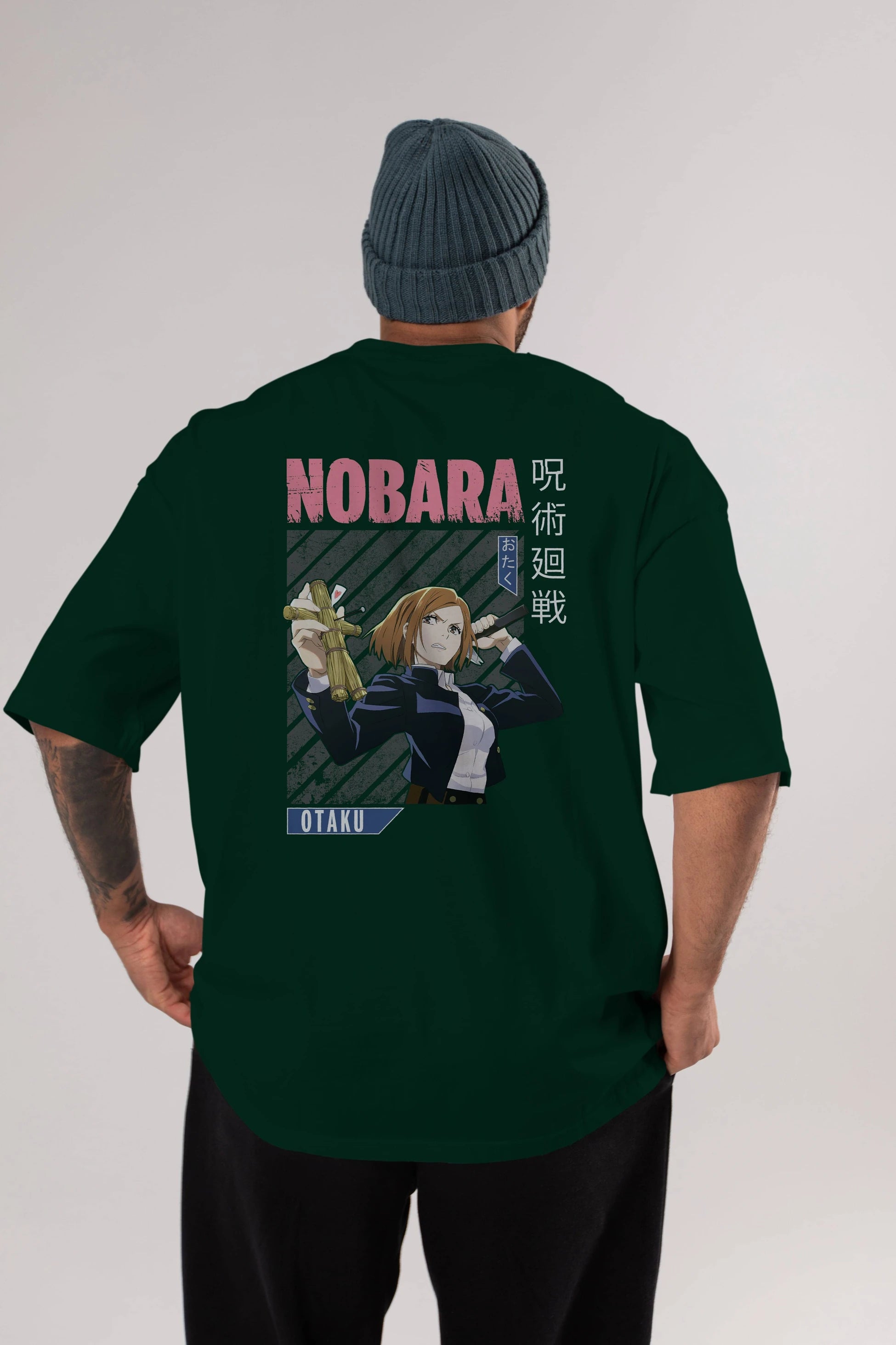 Nobara Kugisaki 6 Anime Arka Baskılı Oversize t-shirt Erkek Kadın Unisex