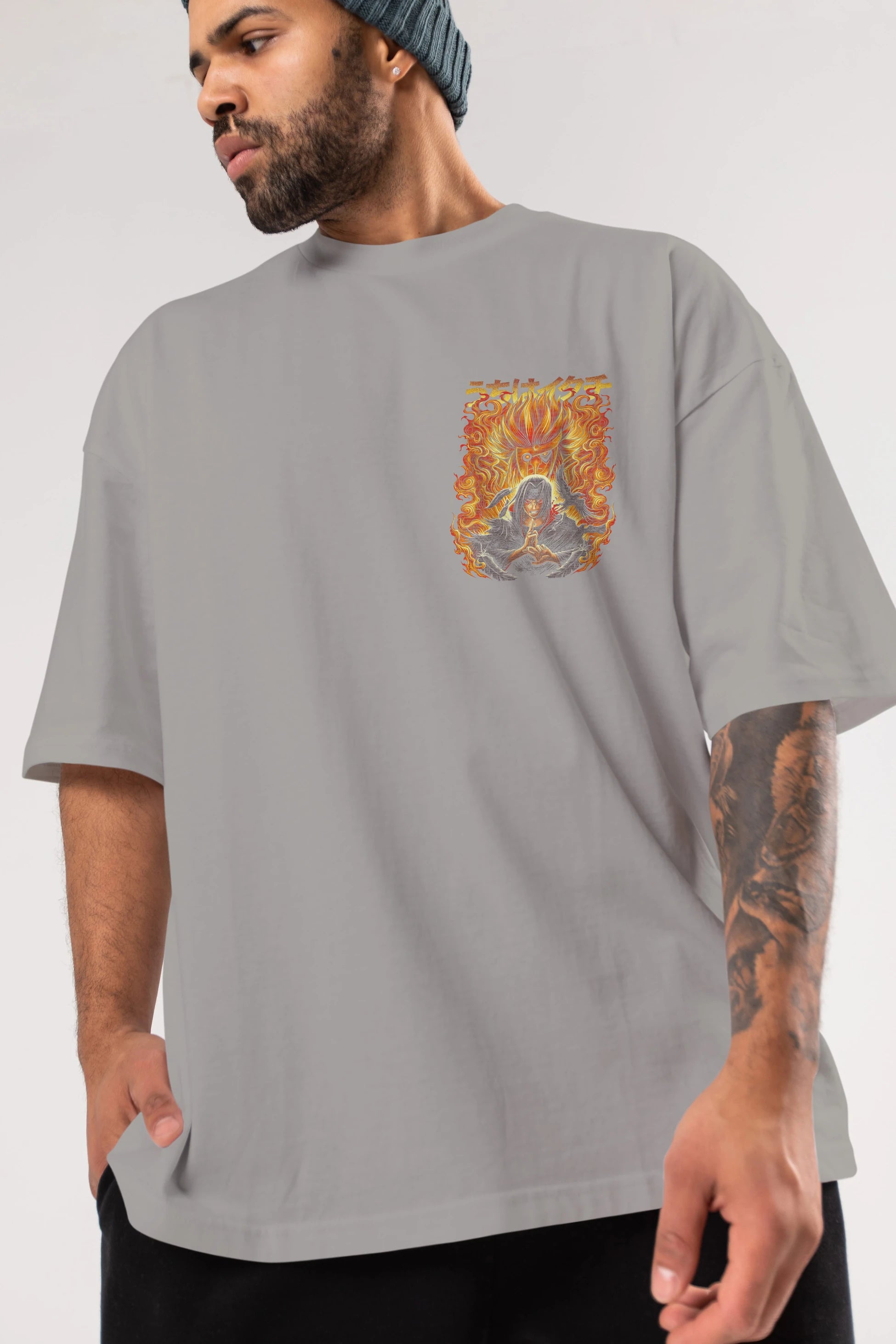 NARUTO ITACHI UCHIHA Ön Sol Baskılı Oversize t-shirt Erkek Kadın Unisex %100 Pamuk Bisiklet Yaka tişort