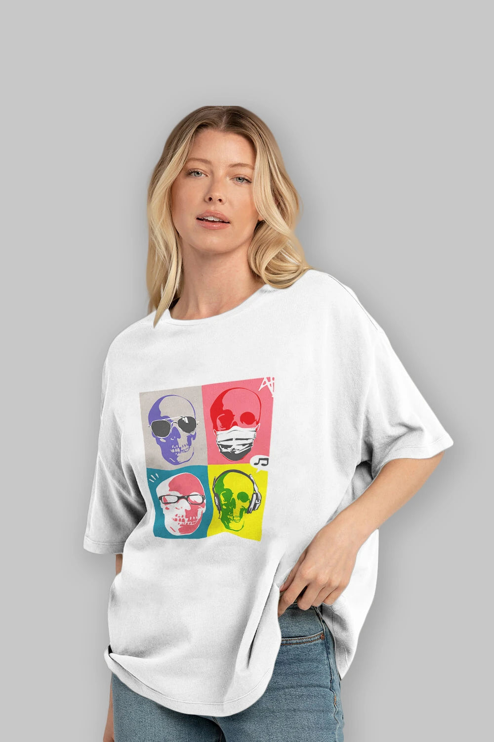 Lets Rock Ön Baskılı Oversize t-shirt Erkek Kadın Unisex