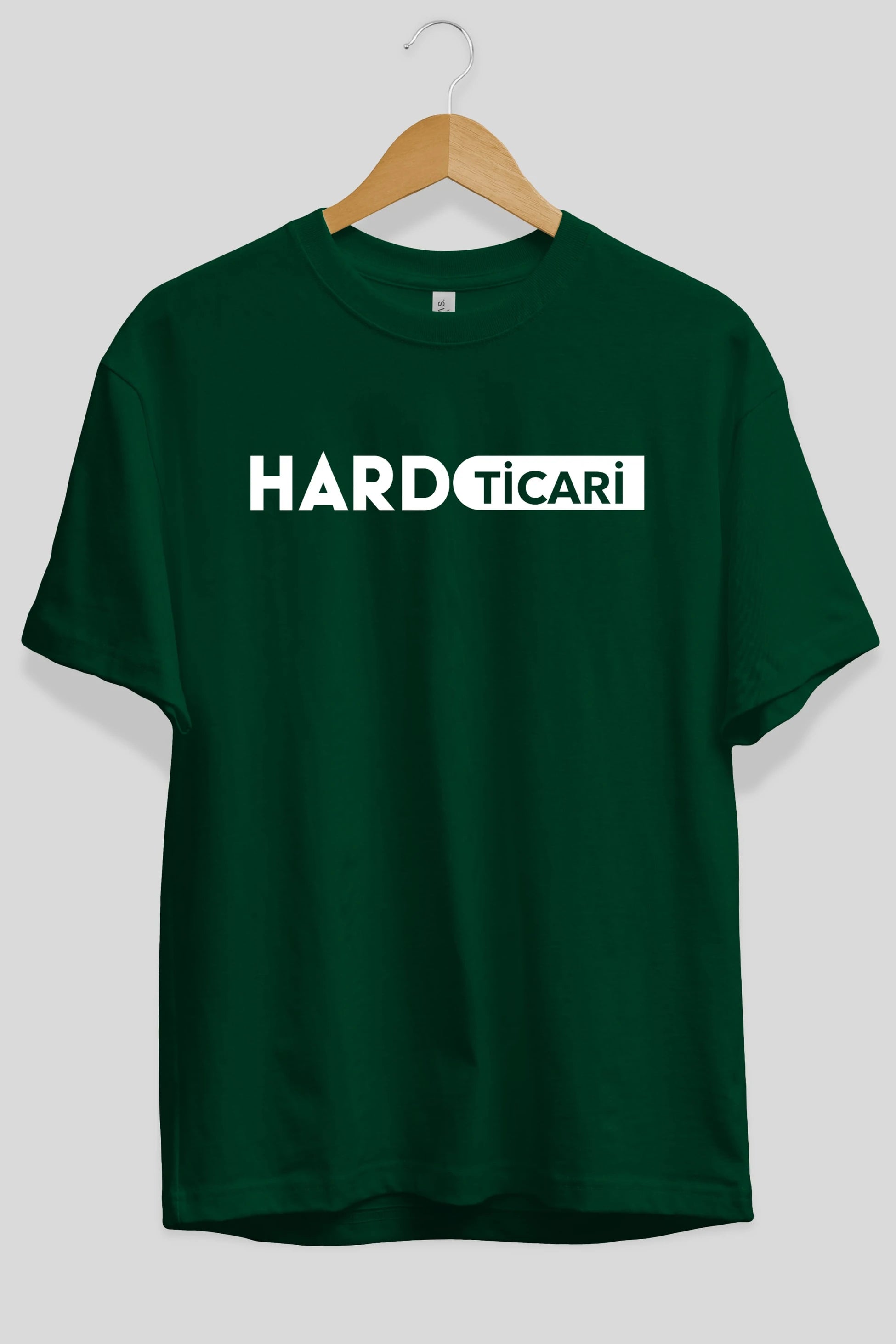 Hard Ticari Ön Baskılı Oversize t-shirt %100 pamuk Erkek Kadın Unisex