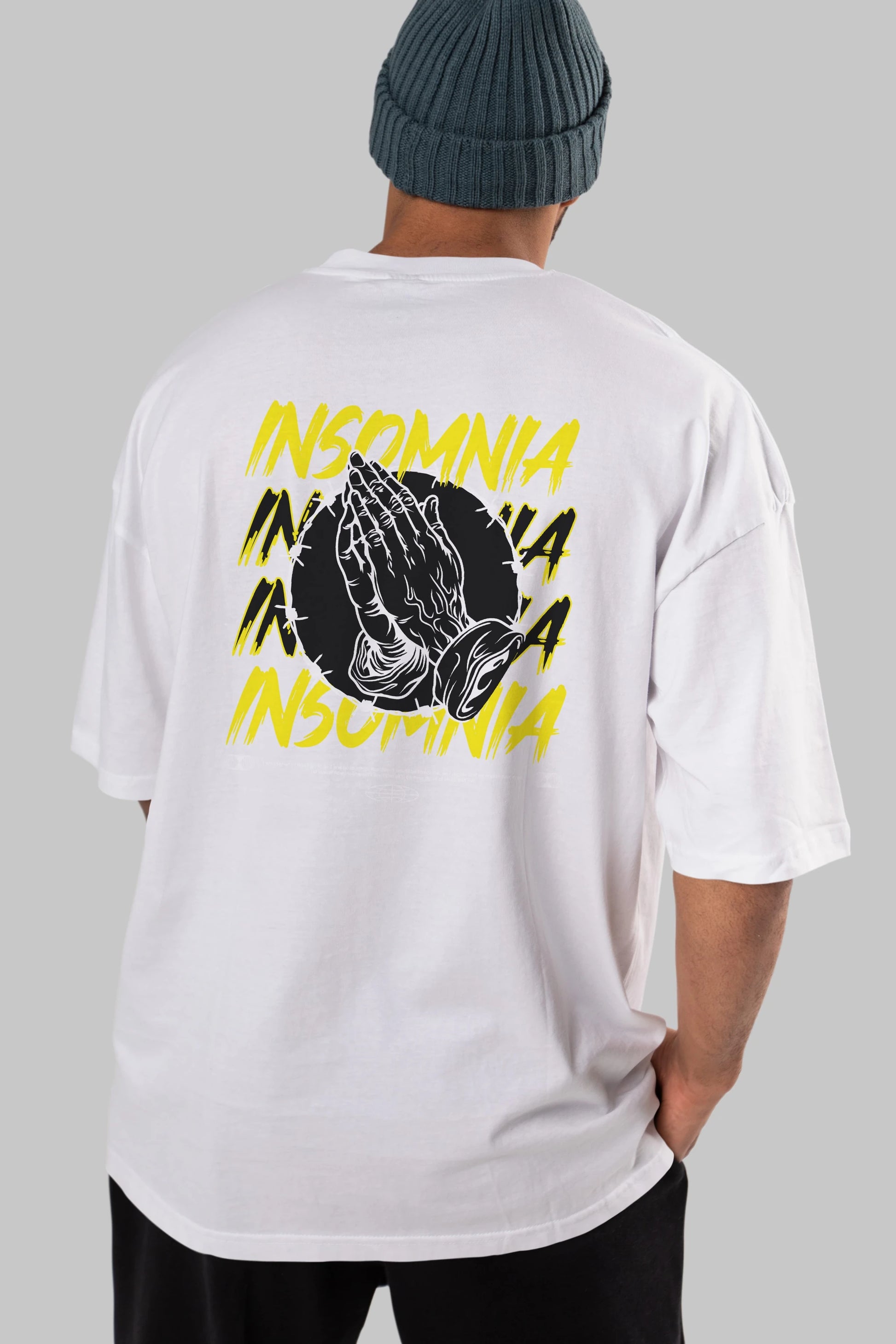 Insomnia Streetwear Arka Baskılı Oversize t-shirt Erkek Kadın Unisex