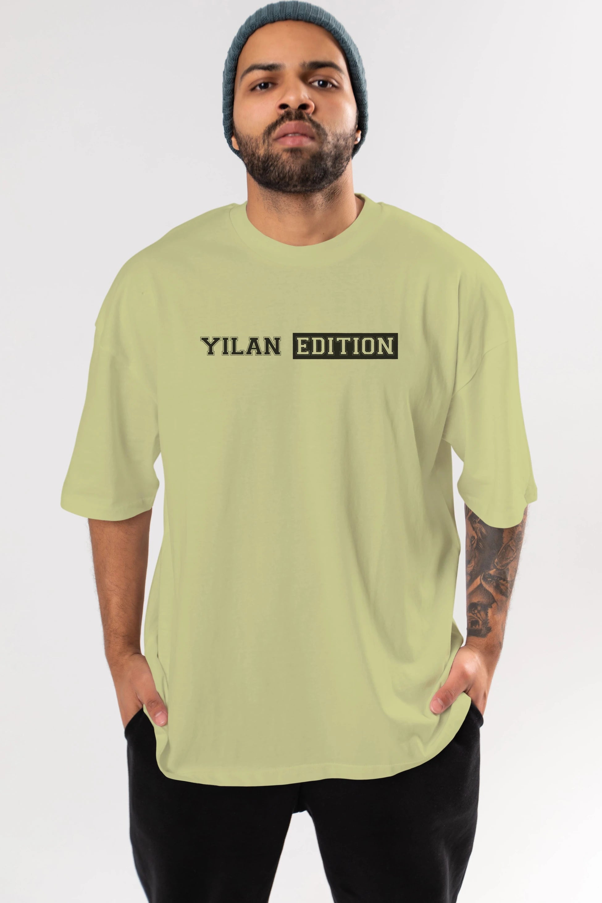 Yılan Edition Ön Baskılı Oversize t-shirt %100 pamuk Erkek Kadın Unisex