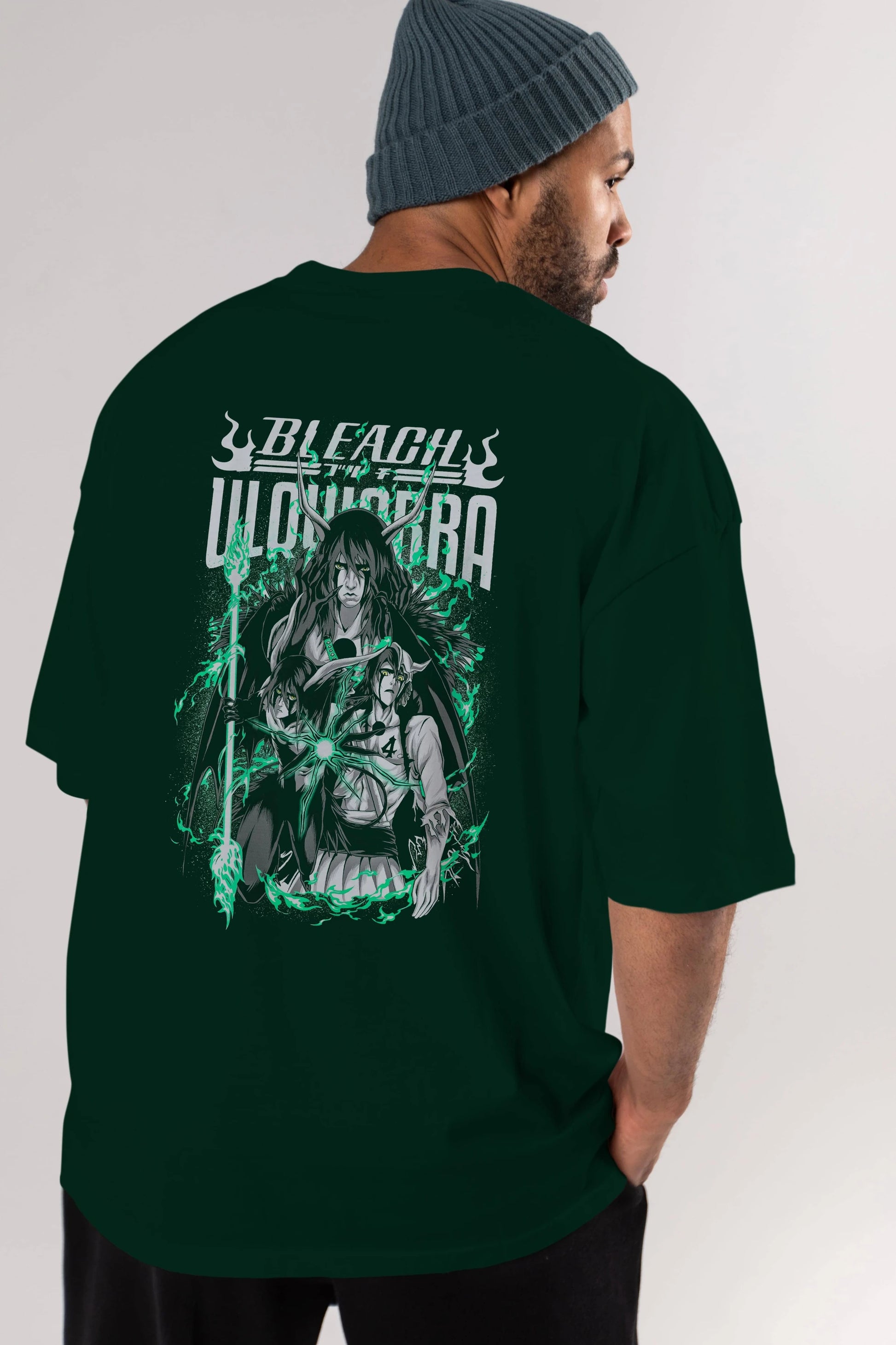 BLEACH(ULQUIARRA) Anime Arka Baskılı Oversize t-shirt Erkek Kadın Unisex