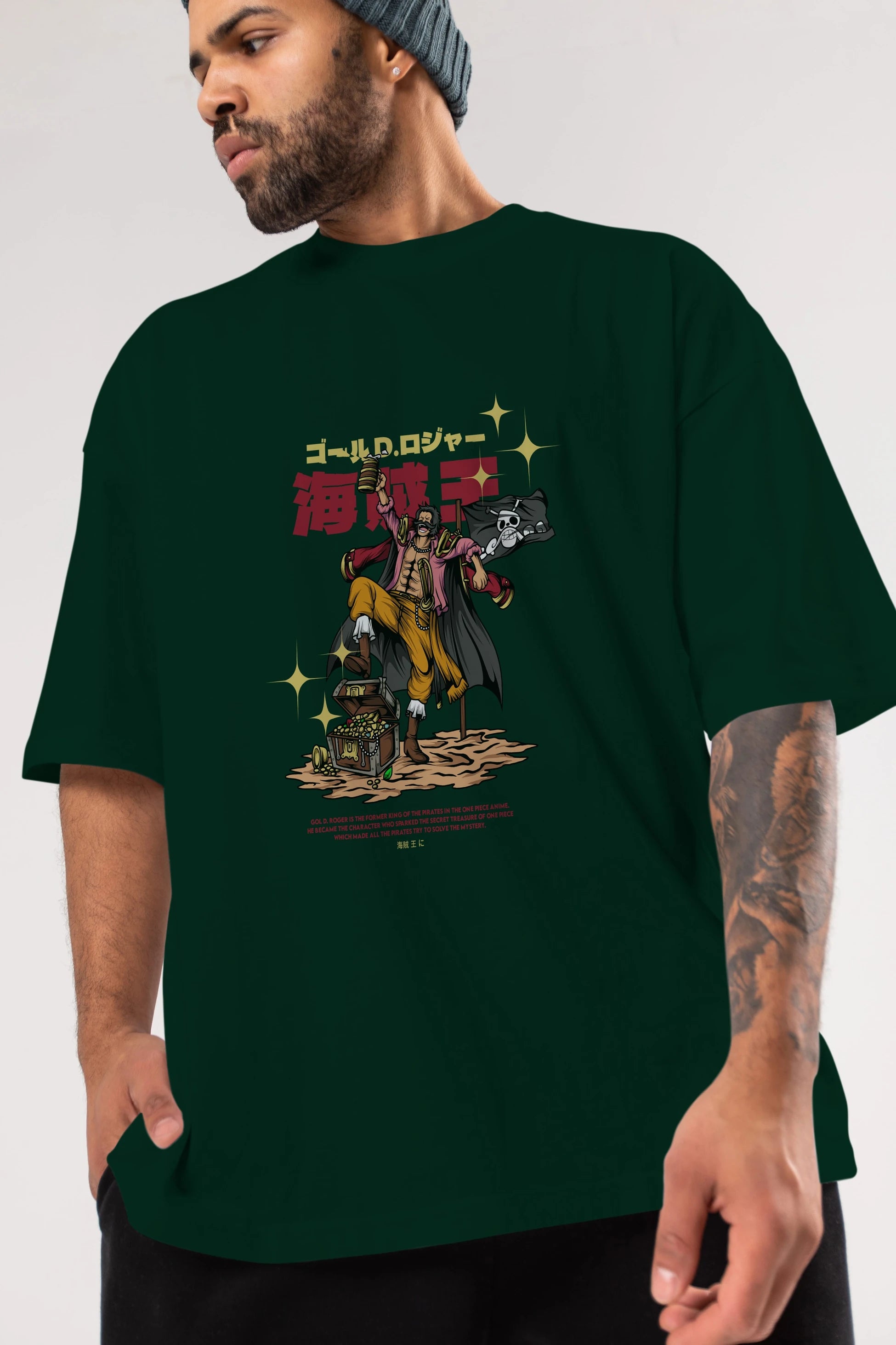 Roger Anime Ön Baskılı Oversize t-shirt %100 pamuk Erkek Kadın Unisex