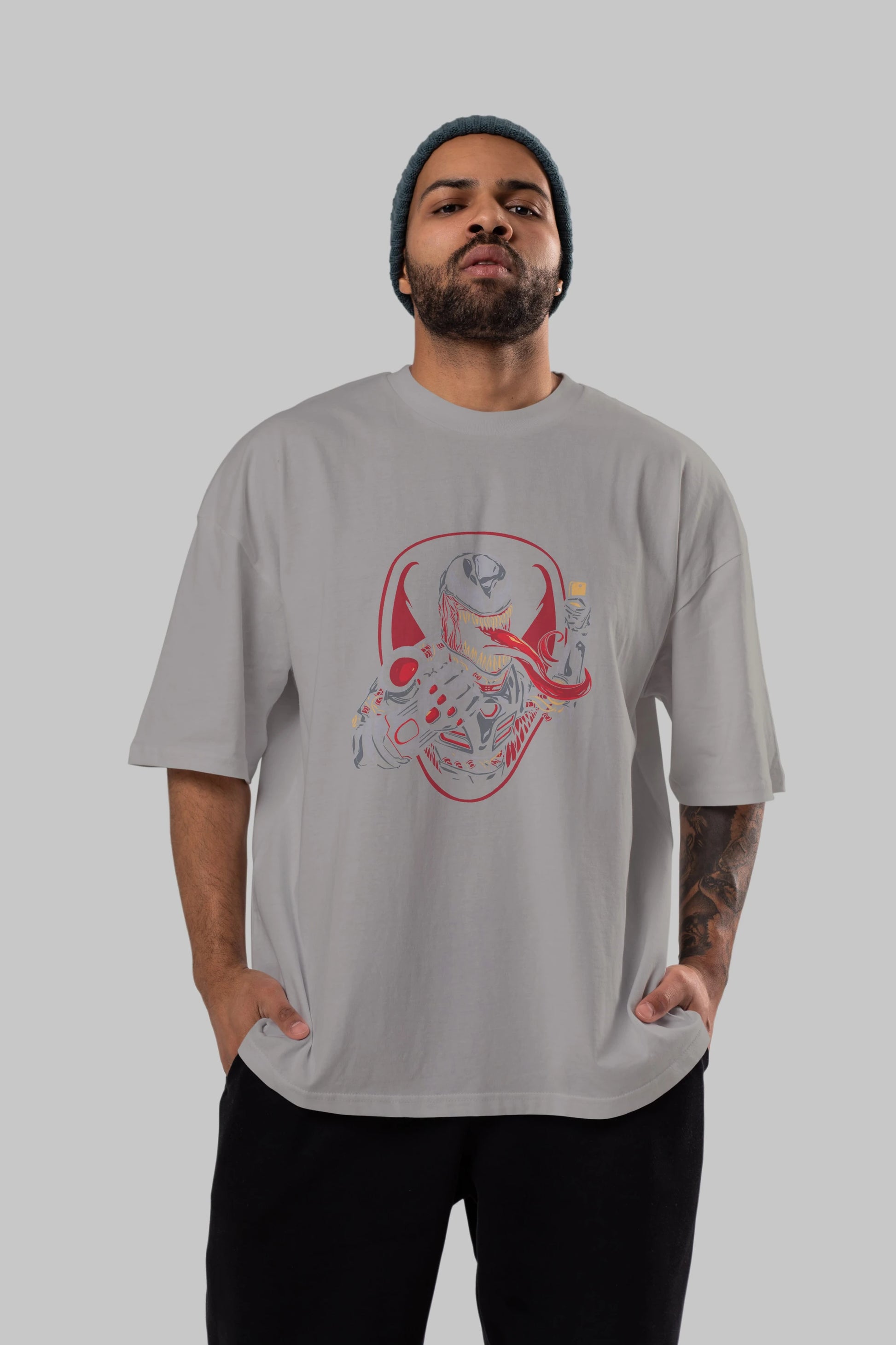 Venom (17) Ön Baskılı Oversize t-shirt Erkek Kadın Unisex %100 Pamuk Bisiklet Yaka tişort