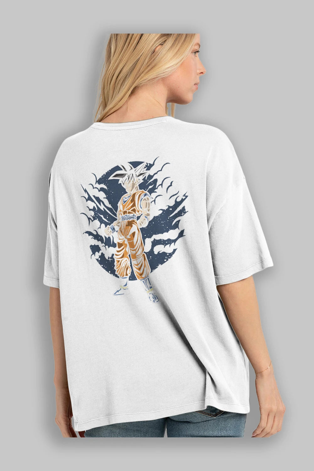 GOKU Arka Baskılı Oversize t-shirt Erkek Kadın Unisex %100 Pamuk