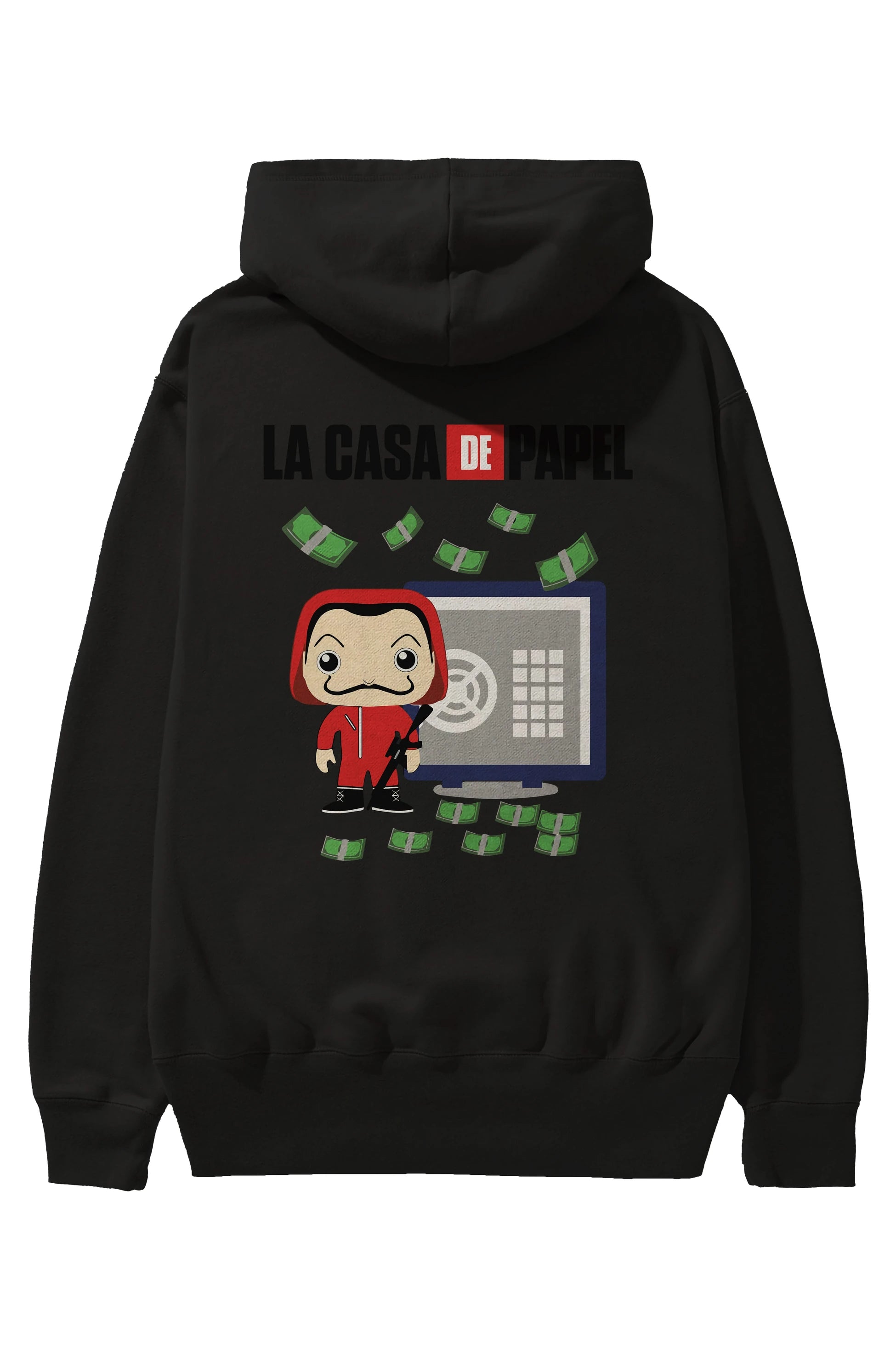 La Casa De Papel (4) Arka Baskılı Hoodie Oversize Kapüşonlu Sweatshirt Erkek Kadın Unisex