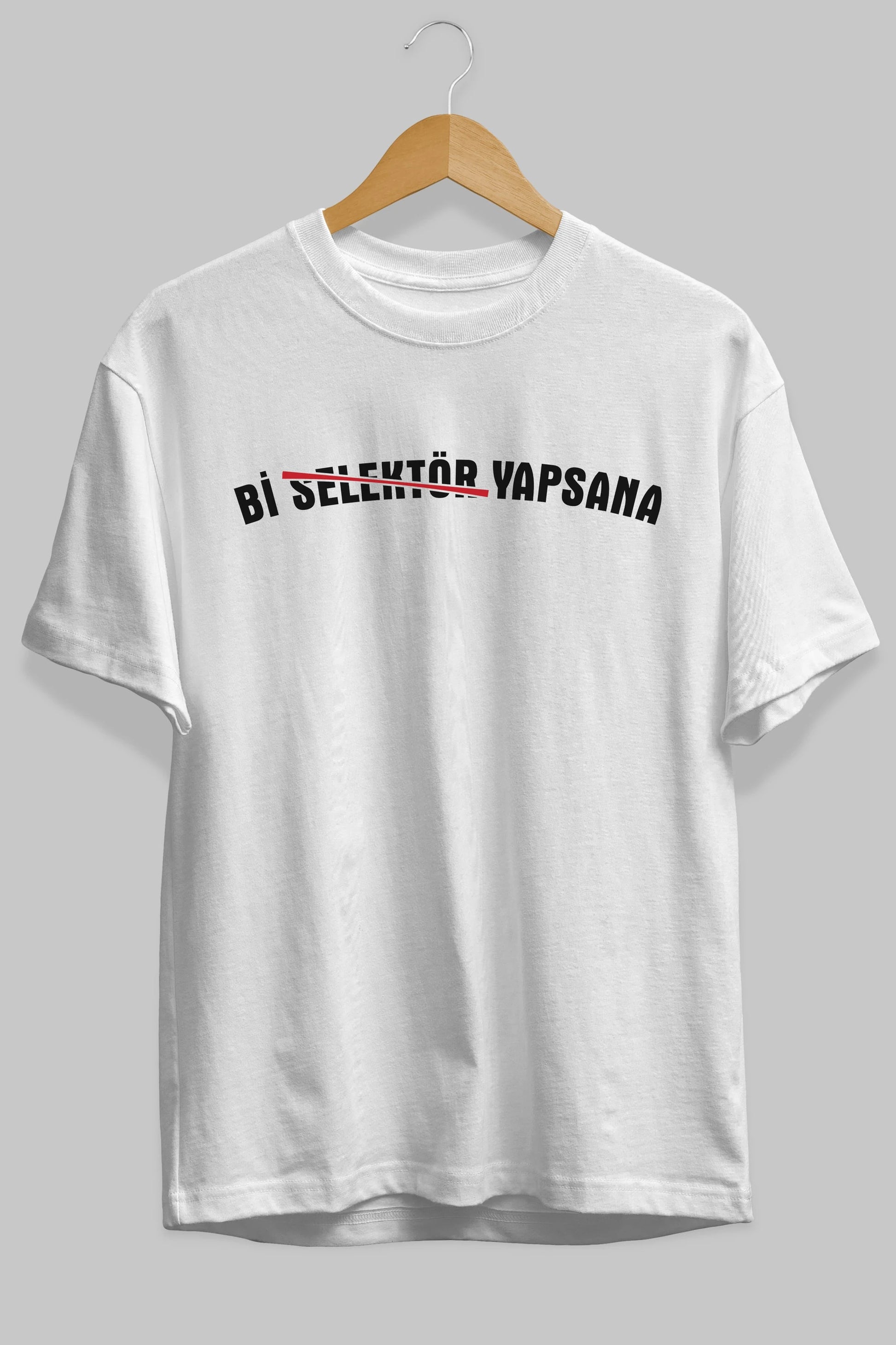 Bi Selektör Yapsana Ön Baskılı Oversize t-shirt %100 pamuk Erkek Kadın Unisex