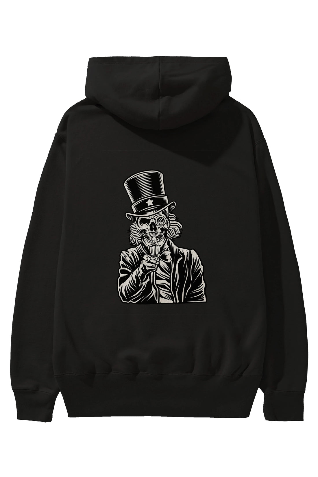 I Want You Skull Arka Baskılı Hoodie Oversize Kapüşonlu Sweatshirt Erkek Kadın Unisex