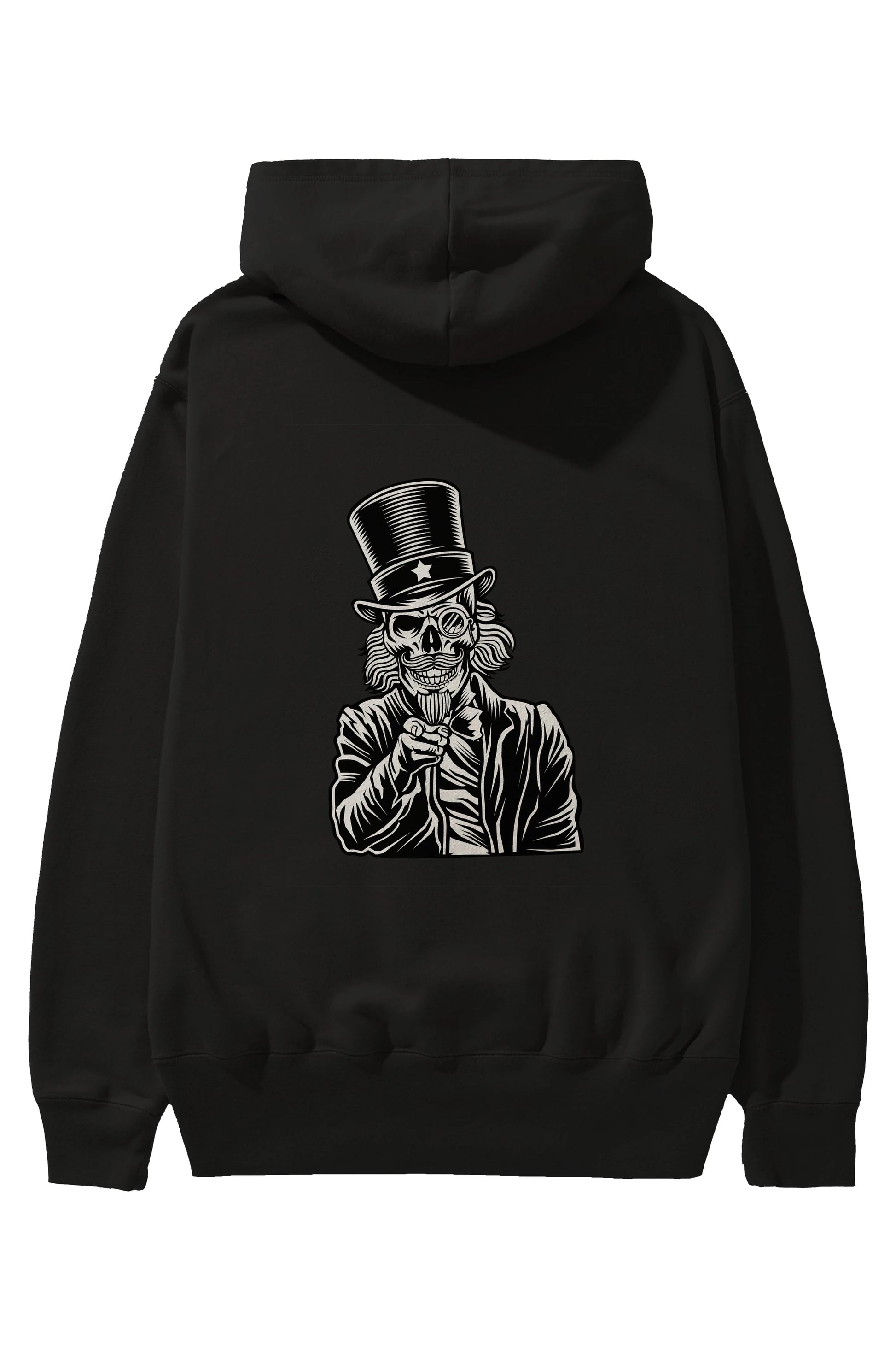 I Want You Skull Arka Baskılı Hoodie Oversize Kapüşonlu Sweatshirt Erkek Kadın Unisex