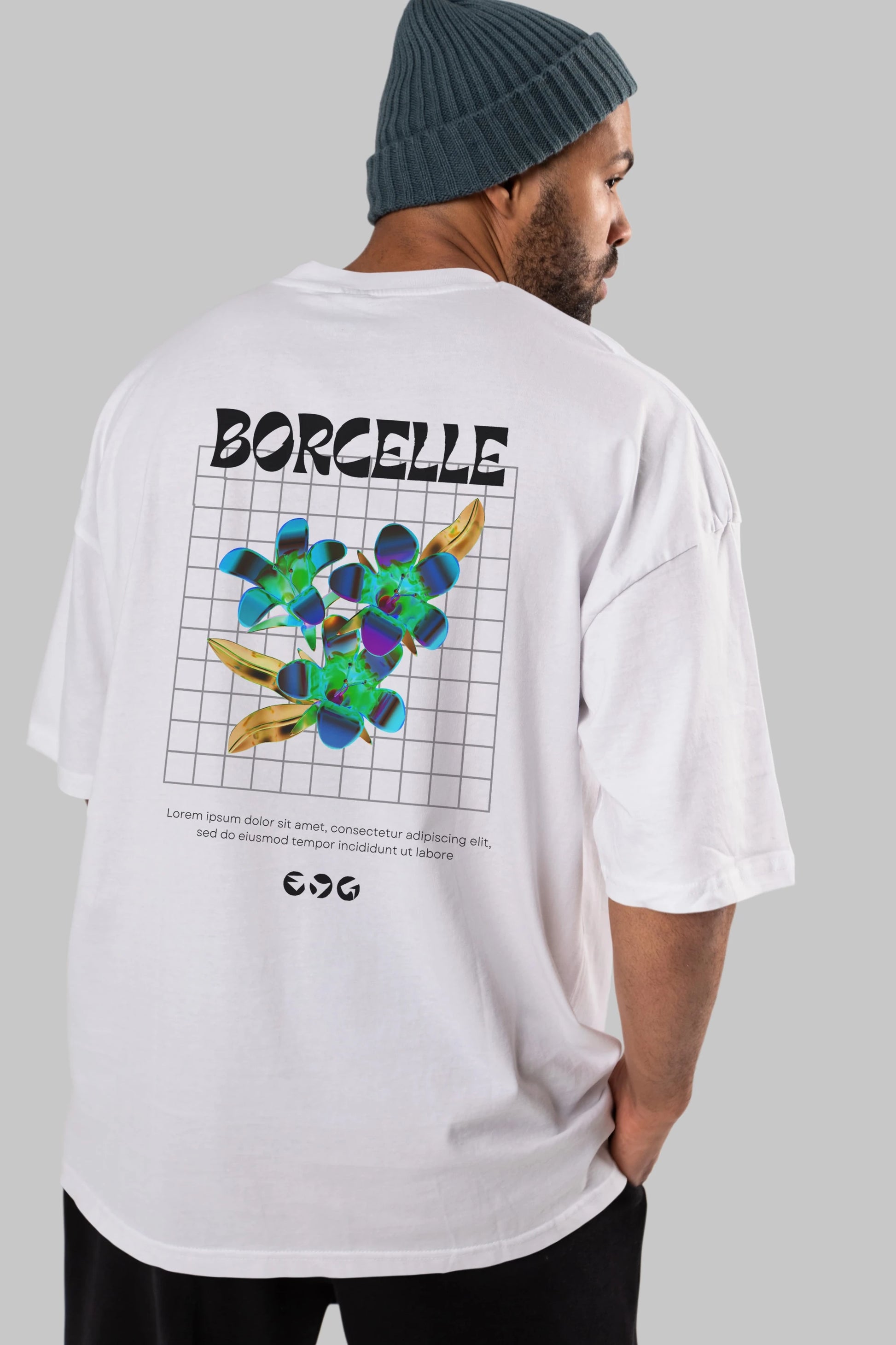 Borcelle Streetwear Arka Baskılı Oversize t-shirt Erkek Kadın Unisex