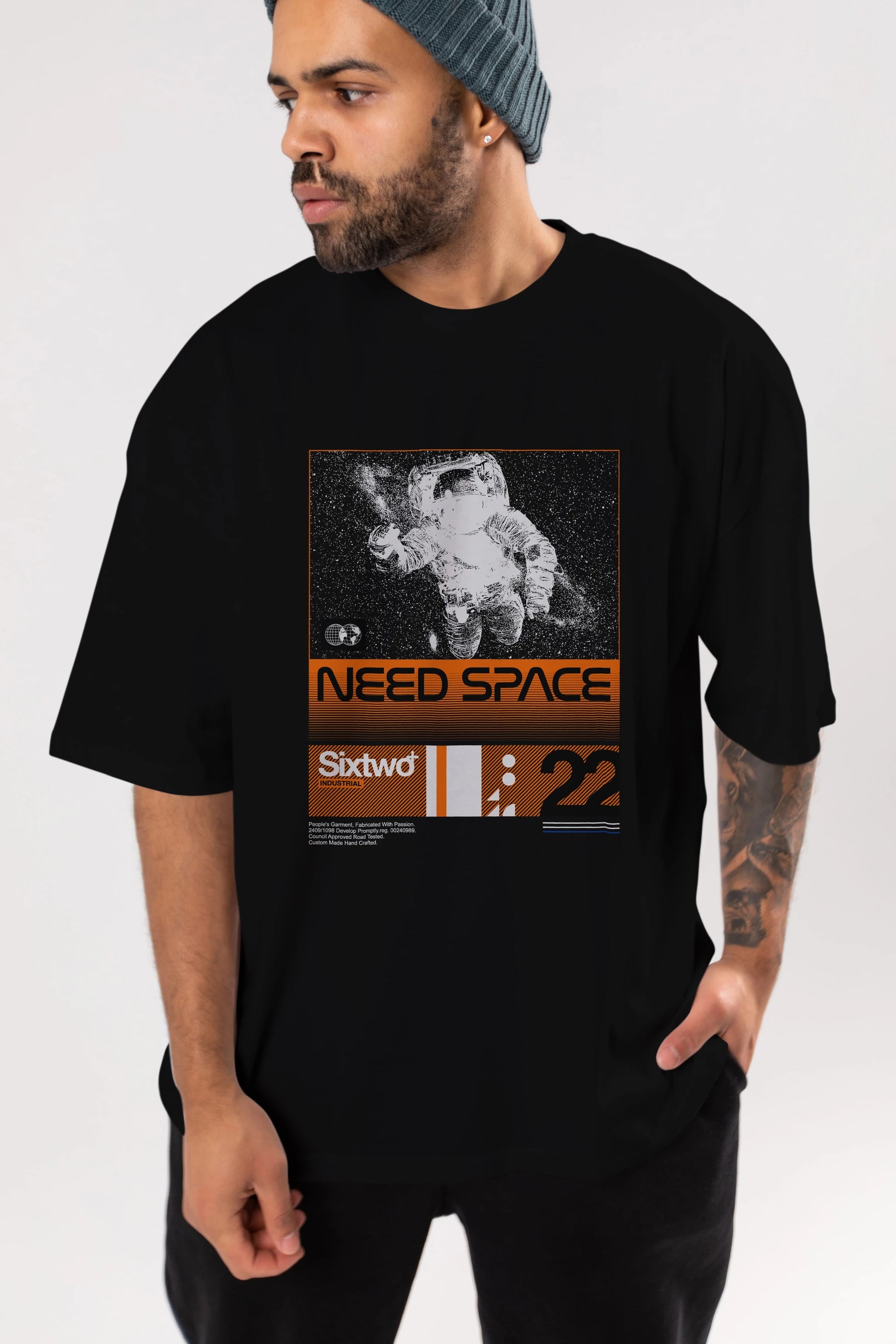 Need Space Ön Baskılı Oversize t-shirt Erkek Kadın Unisex
