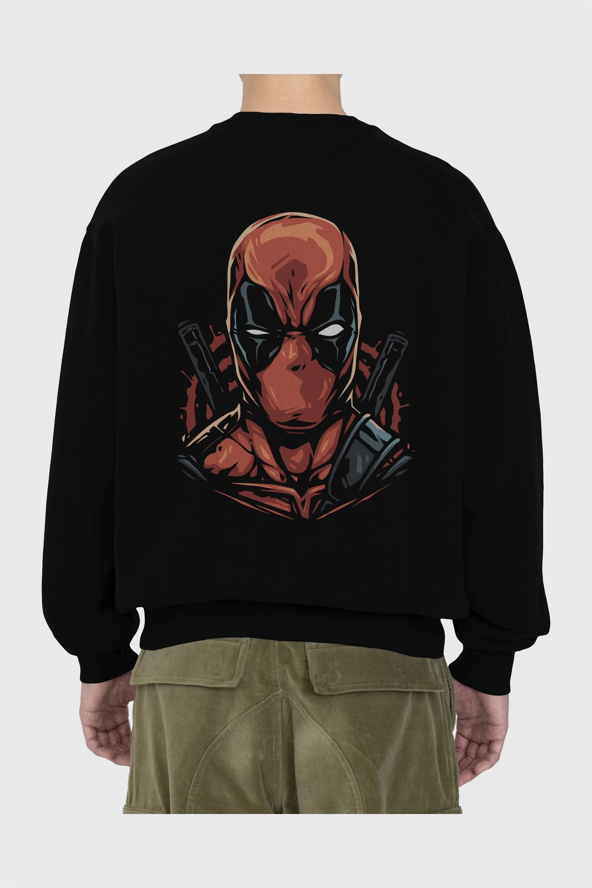 Deadpool (10) Arka Baskılı Oversize Sweatshirt Erkek Kadın Unisex
