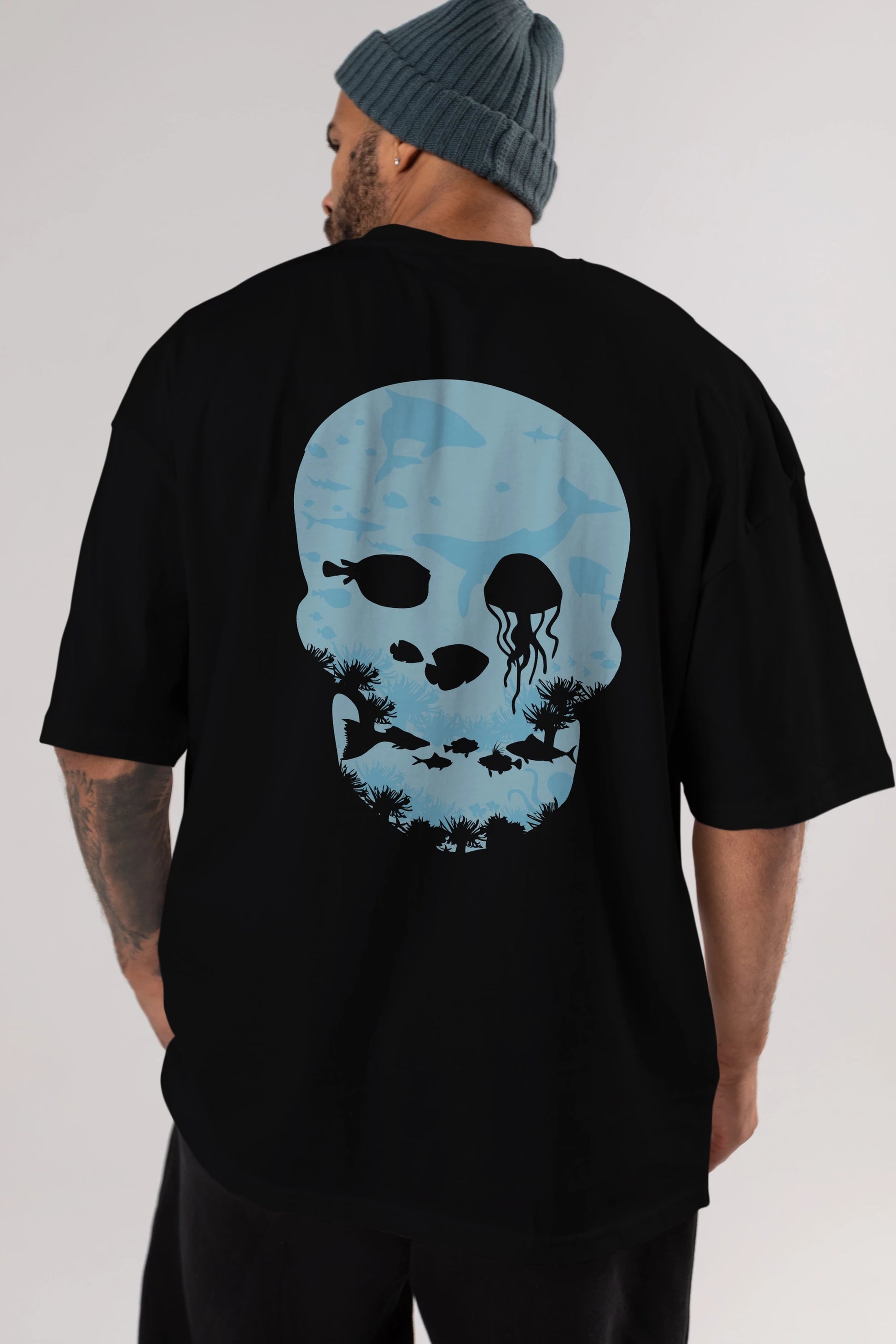 Dead Sea Arka Baskılı Oversize t-shirt %100 pamuk Erkek Kadın Unisex