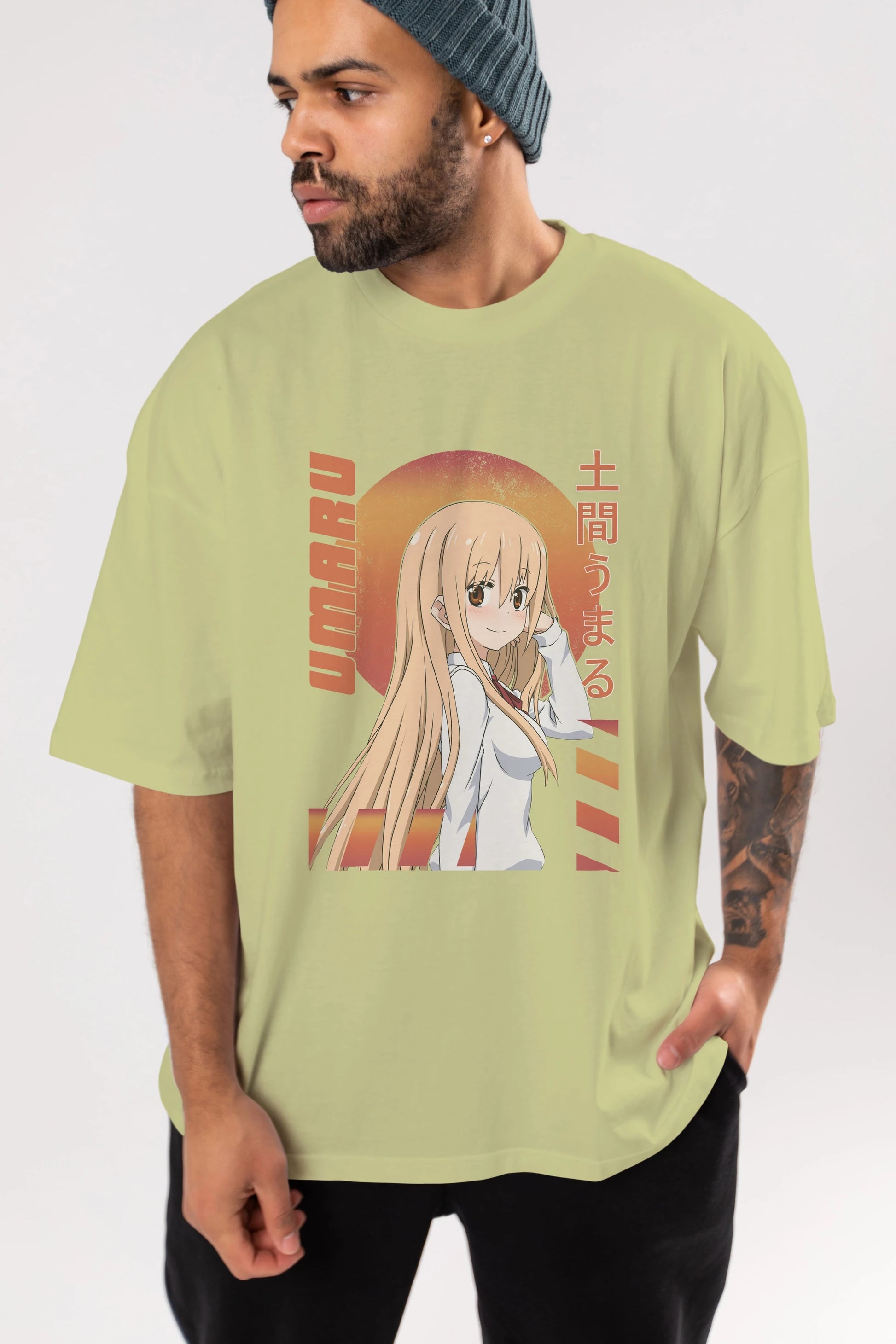 Umaru Doma 5 Anime Ön Baskılı Oversize t-shirt %100 pamuk Erkek Kadın Unisex