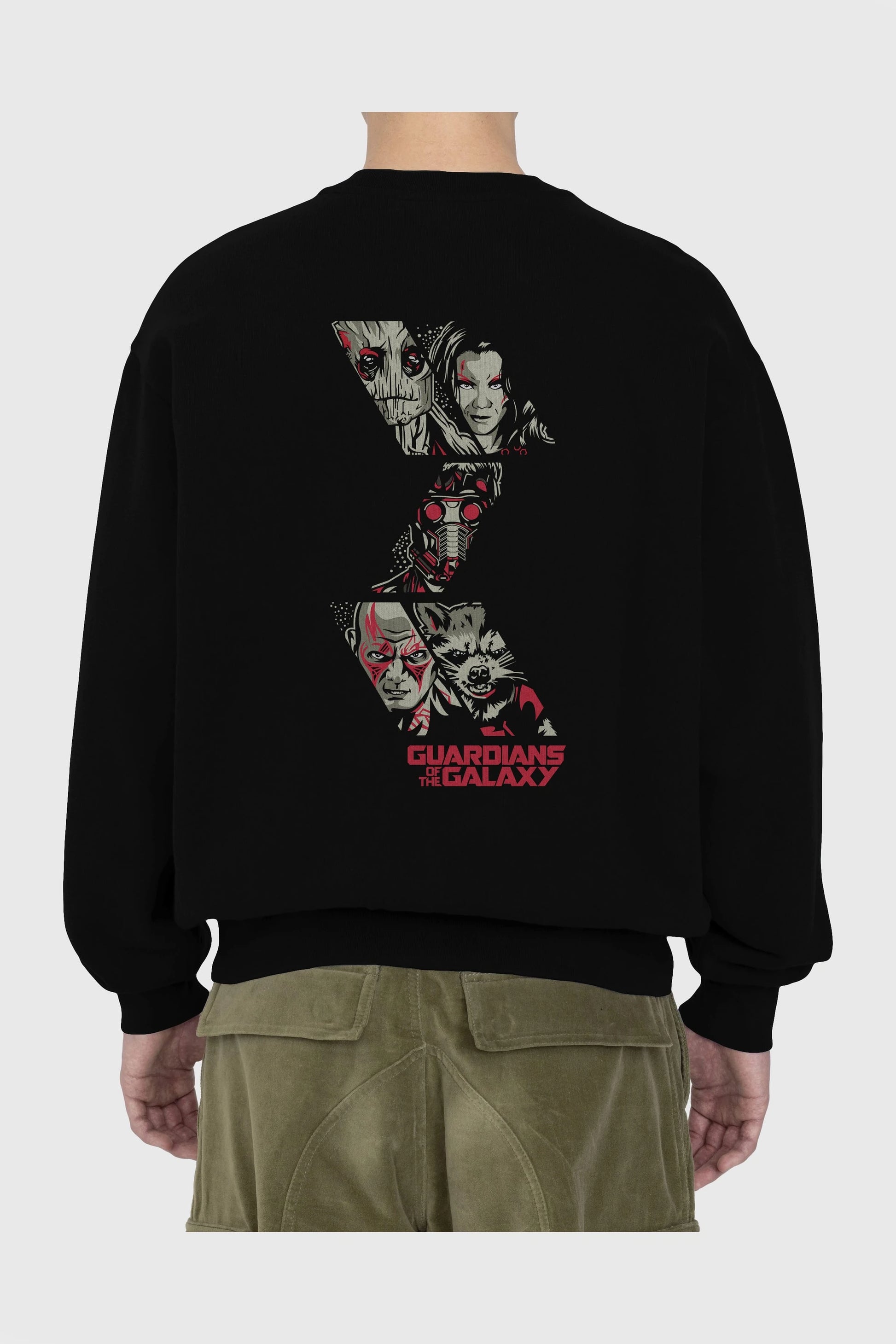 Guardians of The Galaxy 1 Arka Baskılı Oversize Sweatshirt Erkek Kadın Unisex