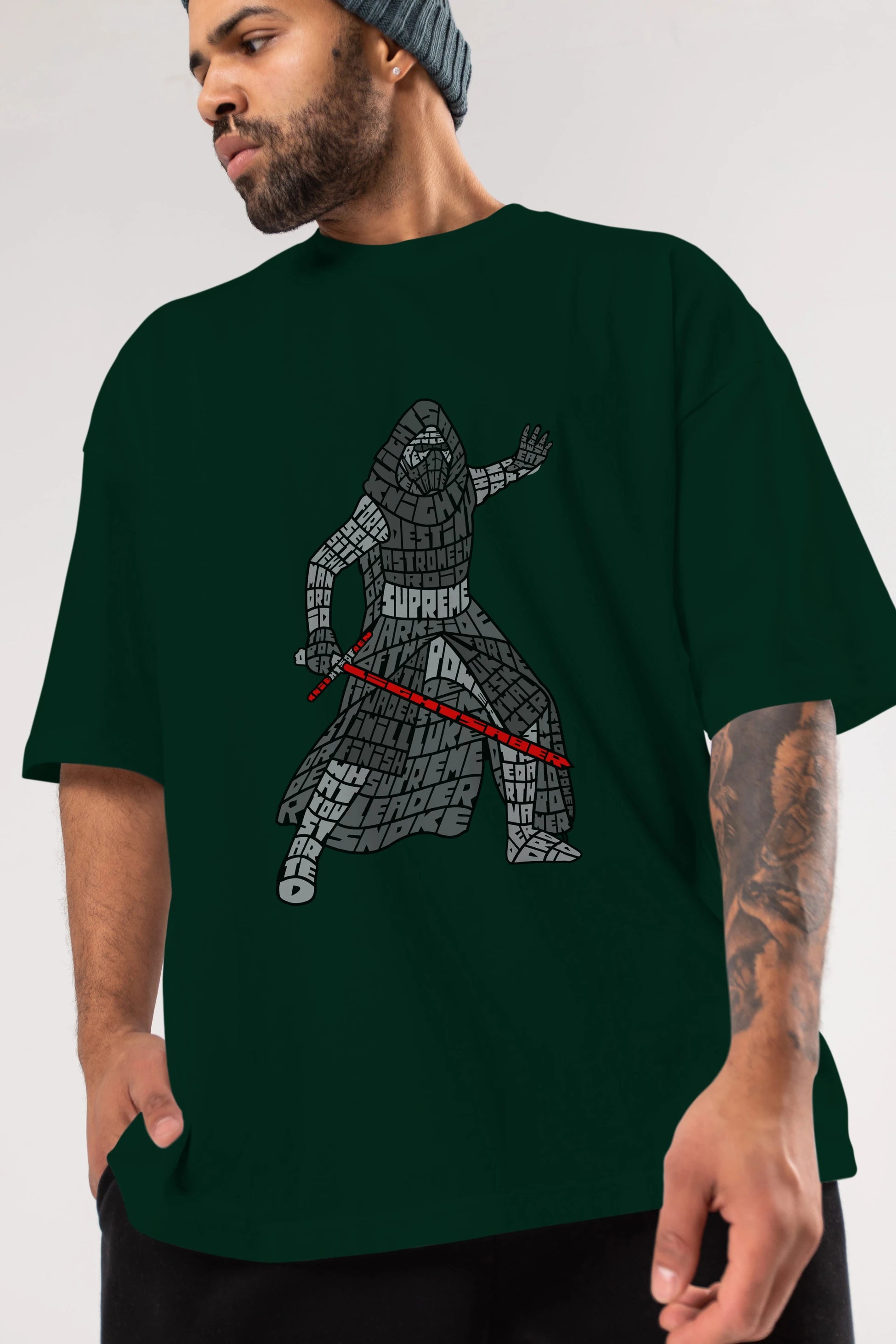 Kylo Ön Baskılı Oversize t-shirt %100 pamuk Erkek Kadın Unisex