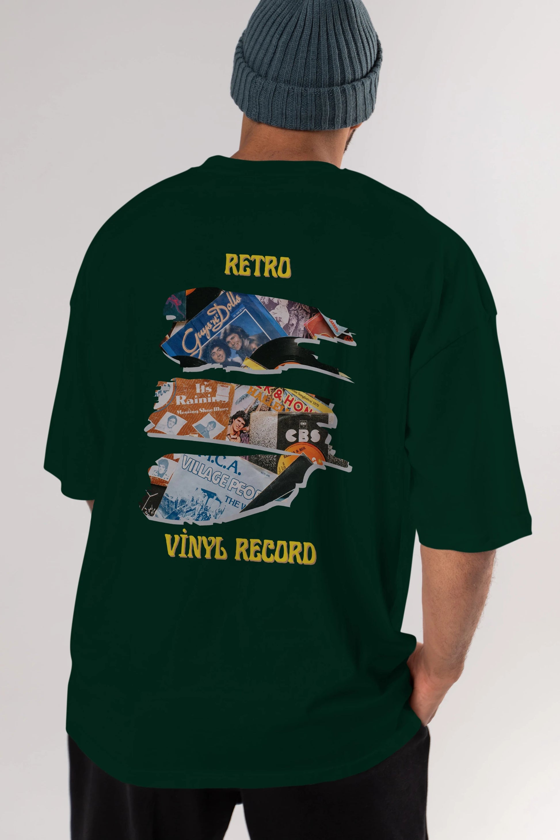 Retro Design Arka Baskılı Oversize t-shirt Erkek Kadın Unisex
