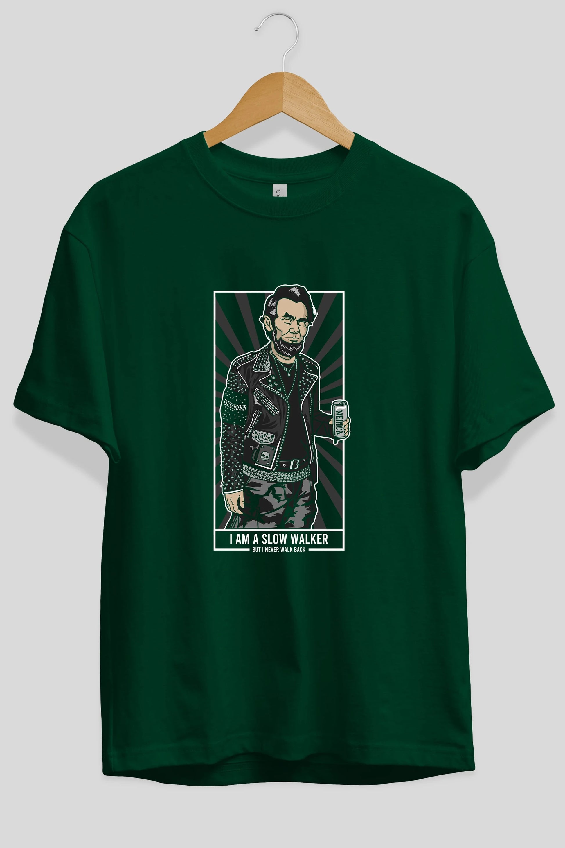 Lincoln Street Punk Ön Baskılı Oversize t-shirt Erkek Kadın Unisex %100 Pamuk tişort