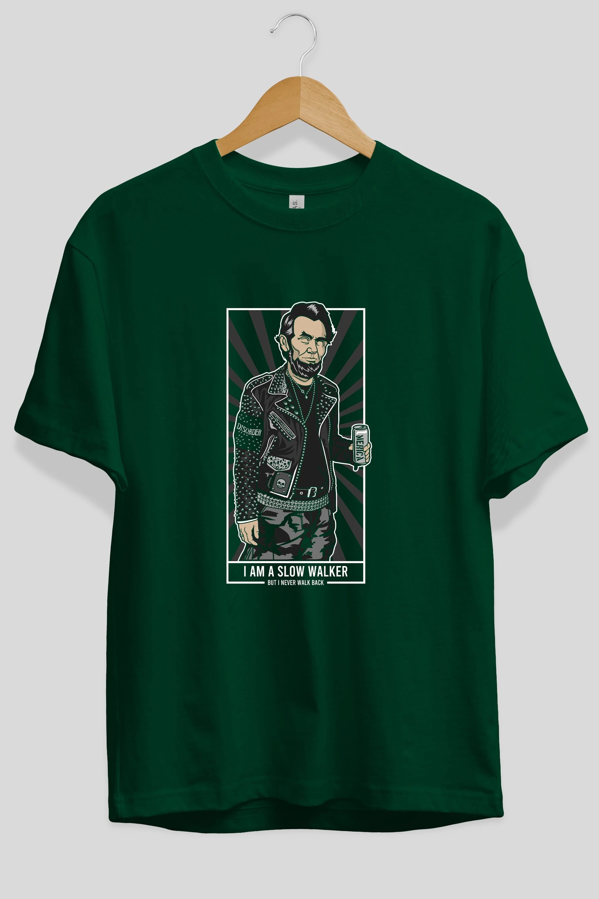 Lincoln Street Punk Ön Baskılı Oversize t-shirt Erkek Kadın Unisex %100 Pamuk tişort