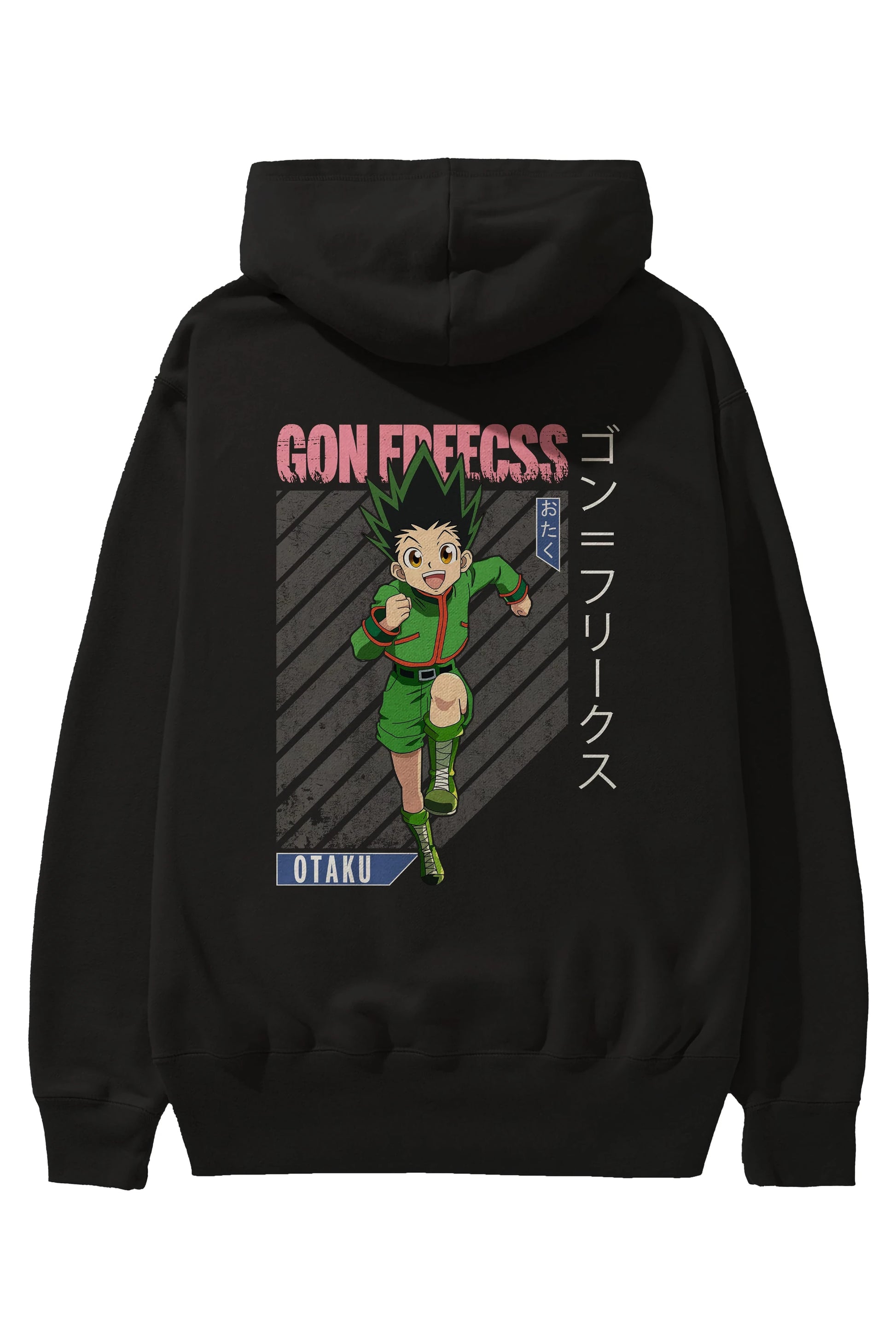 Gon Freecss HUNTER X HUNTER Anime Arka Baskılı Hoodie Oversize Kapüşonlu Sweatshirt Erkek Kadın Unisex