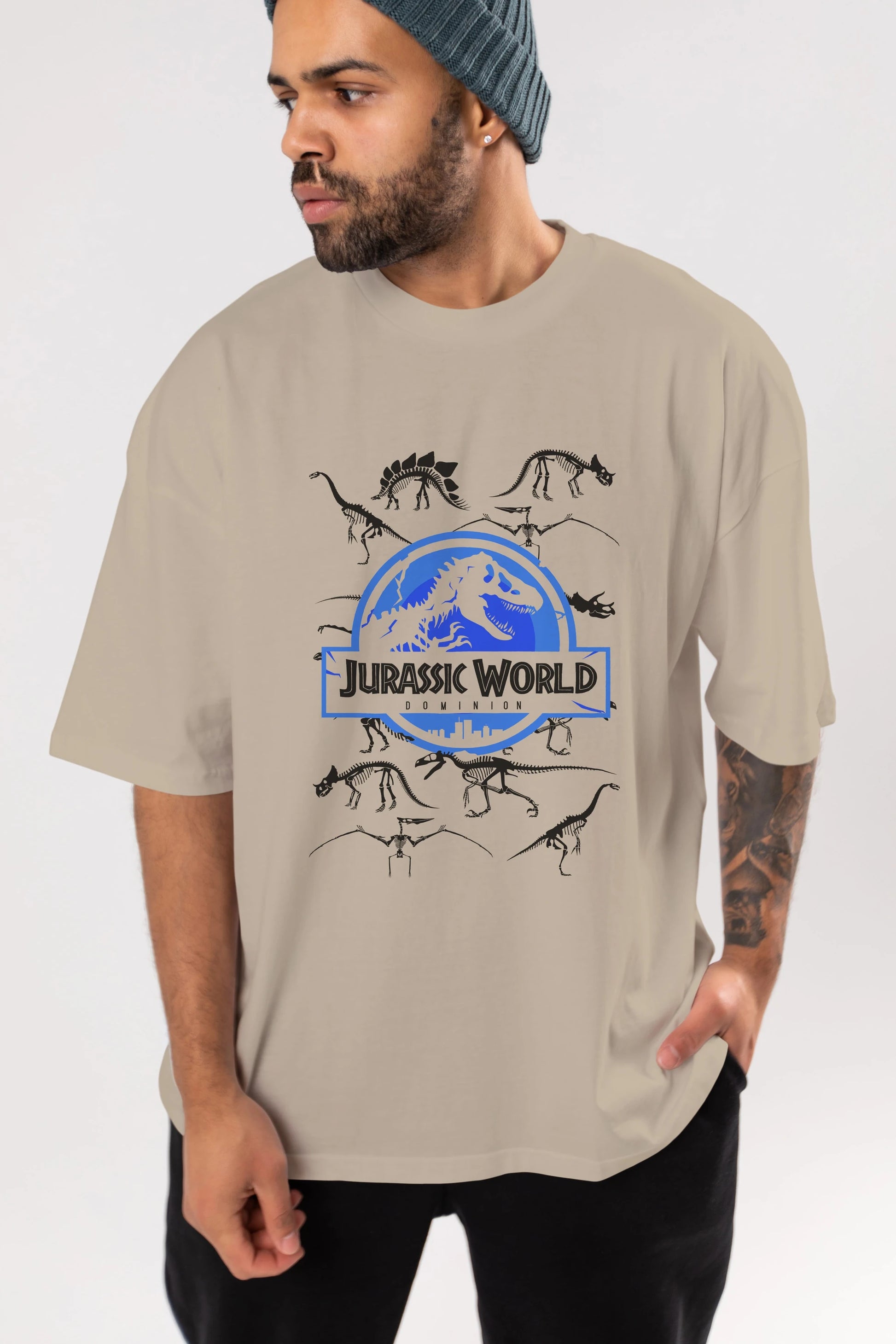 Jurassic Park (5) Ön Baskılı Oversize t-shirt Erkek Kadın Unisex %100 Pamuk Bisiklet Yaka tişort
