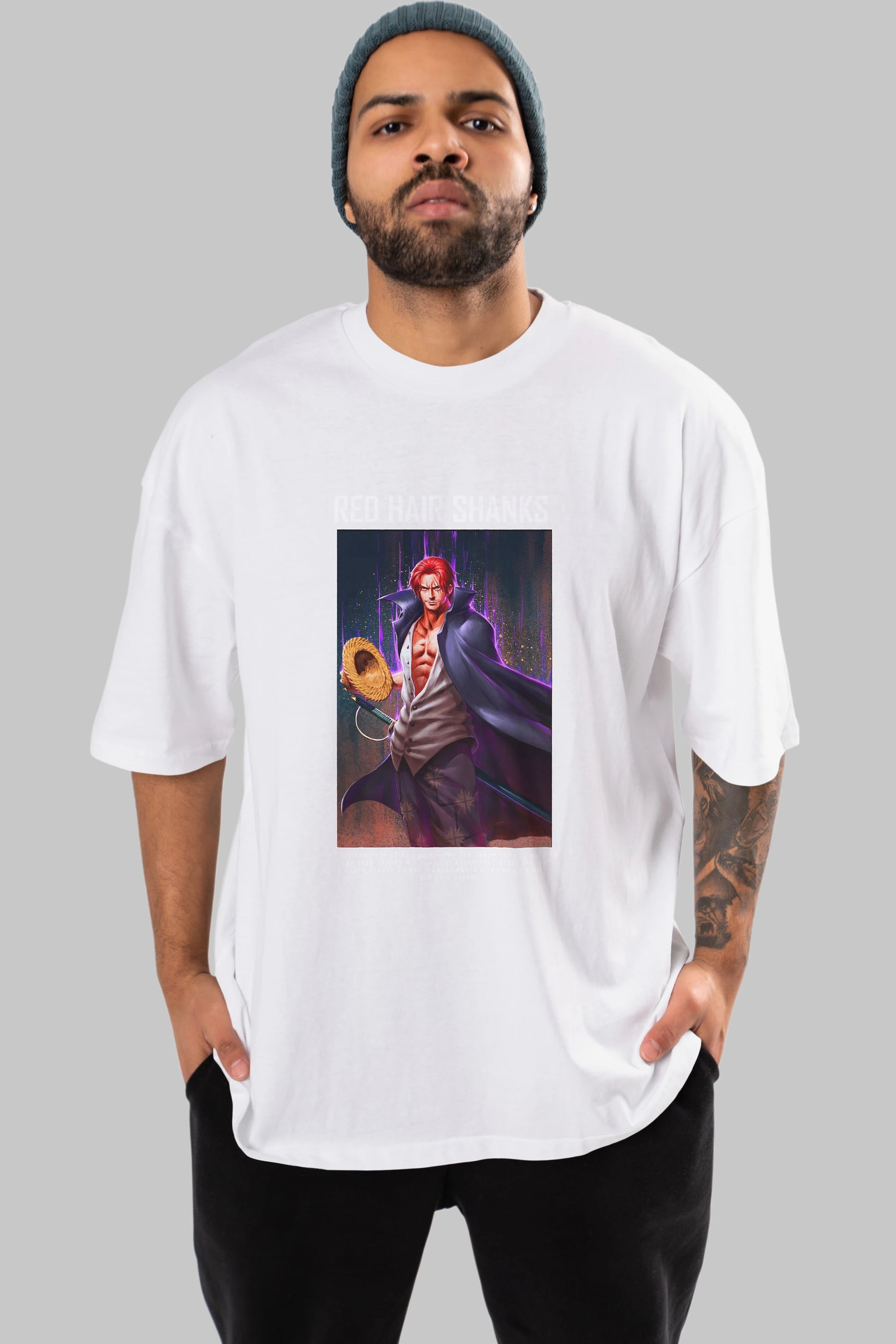 Shanks Anime Ön Baskılı Oversize t-shirt Erkek Kadın Unisex