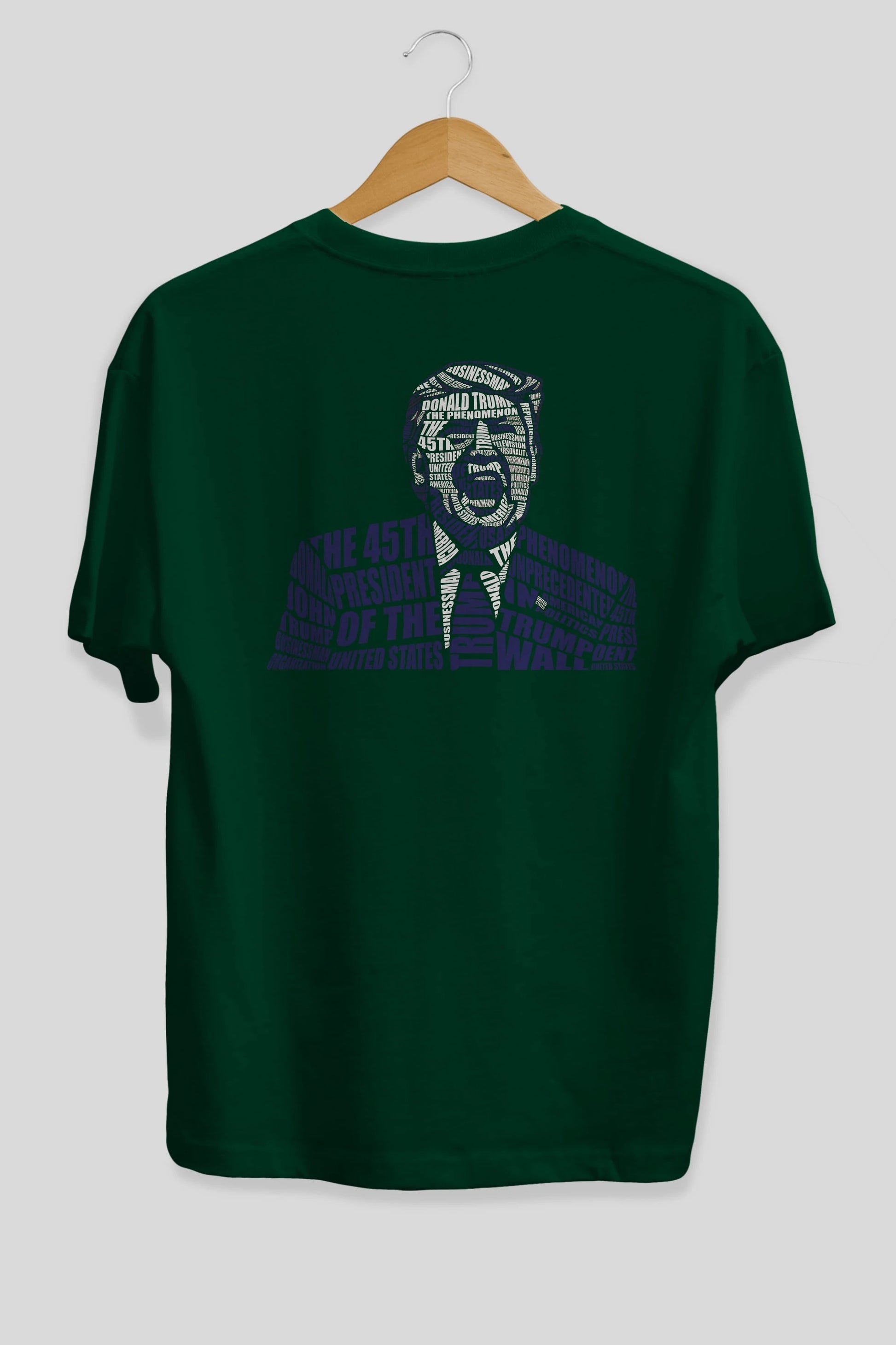 Trump Calligram Arka Baskılı Oversize t-shirt %100 pamuk Erkek Kadın Unisex