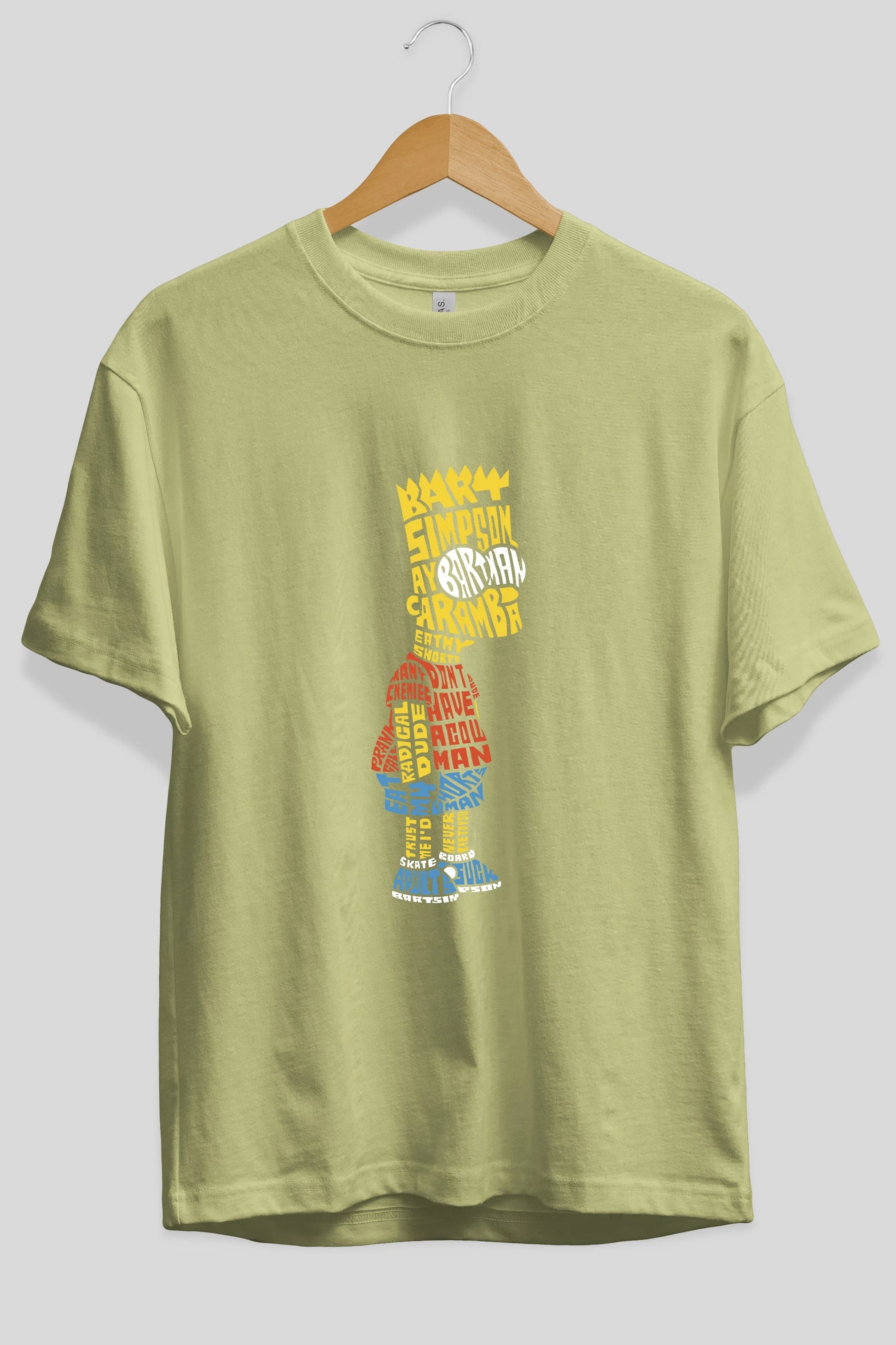 Bart Simpson Ön Baskılı Oversize t-shirt %100 pamuk Erkek Kadın Unisex