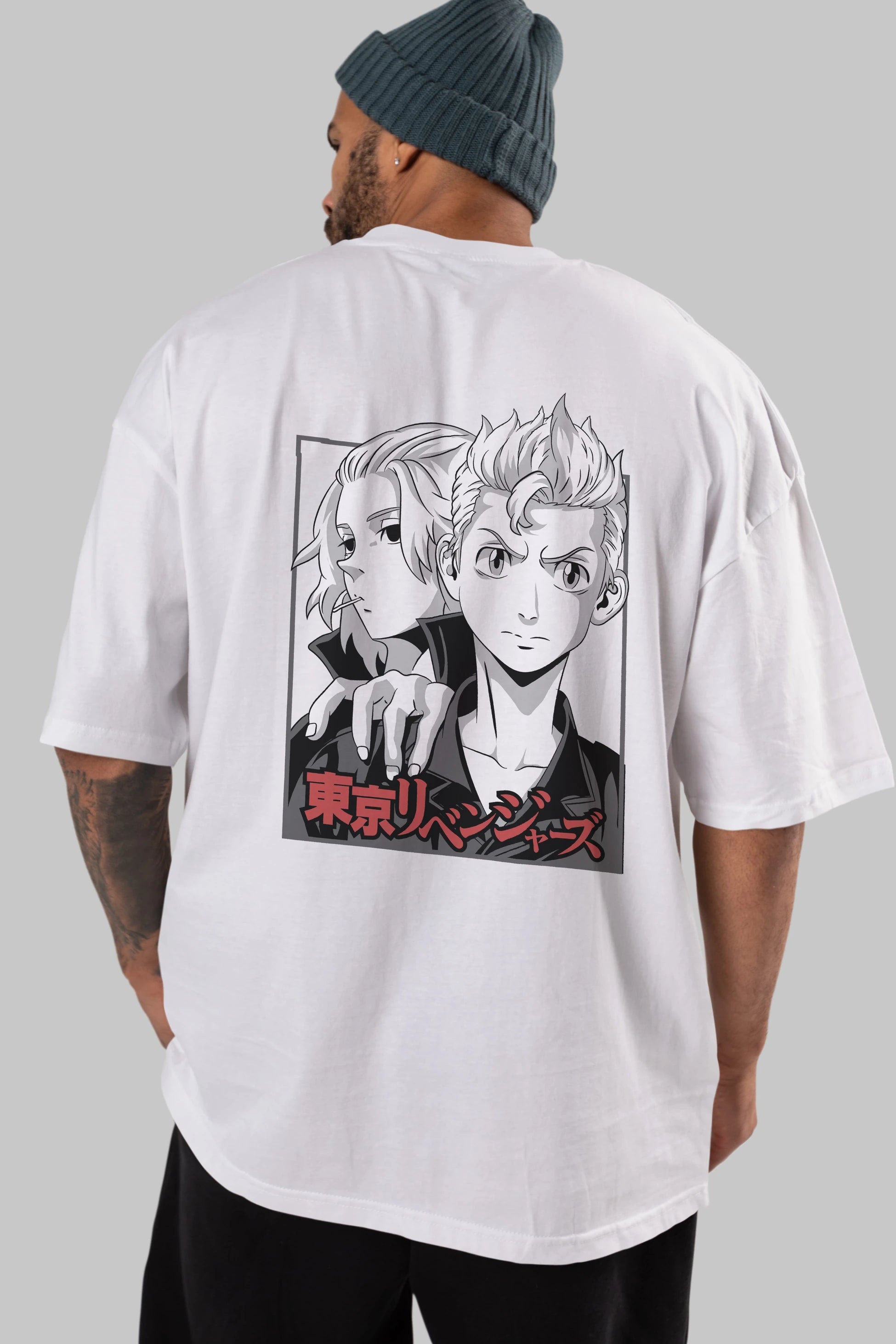 TOKYO REVENGERS Anime Arka Baskılı Oversize t-shirt Erkek Kadın Unisex