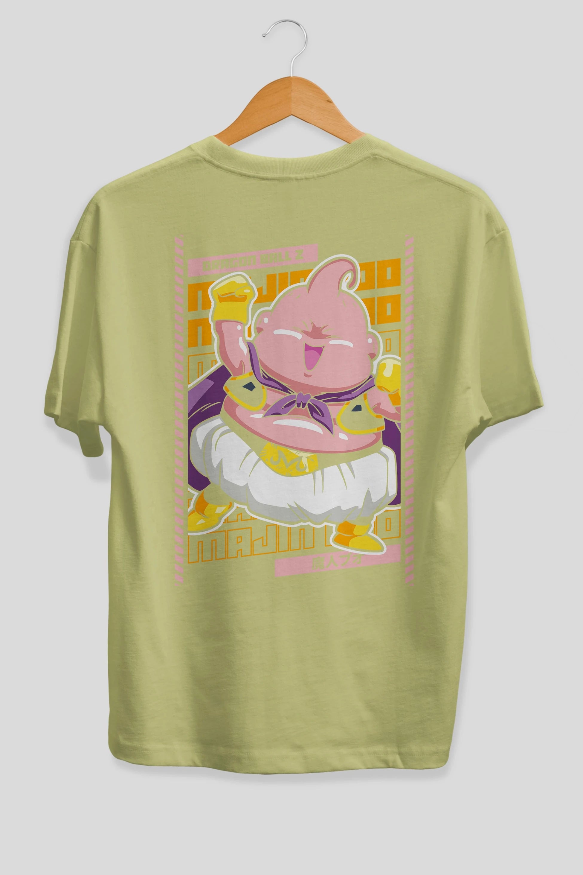 MAJIN BOO1 Anime Arka Baskılı Oversize t-shirt Erkek Kadın Unisex