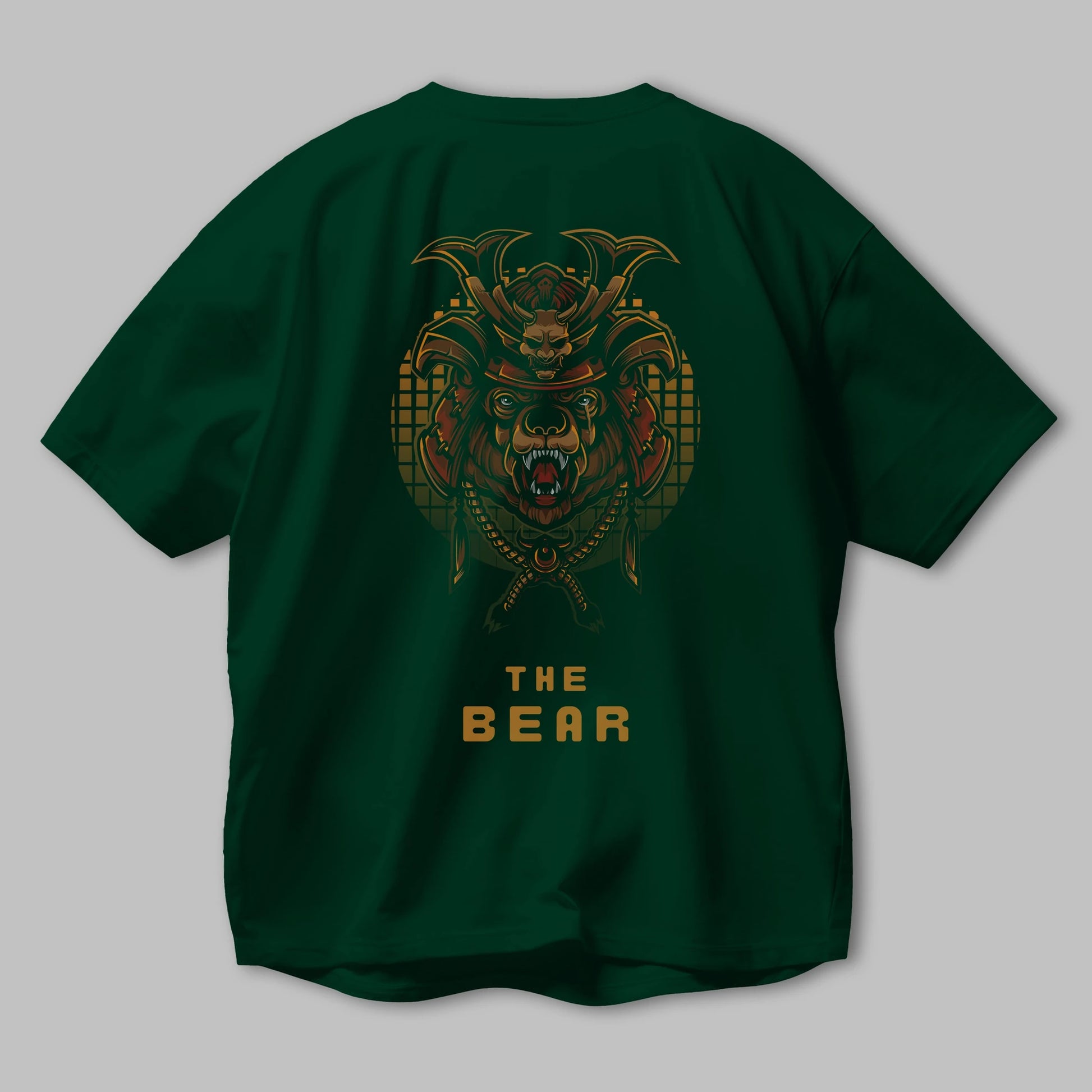 The Bear 2 Arka Baskılı Oversize t-shirt Erkek Kadın Unisex %100 Pamuk