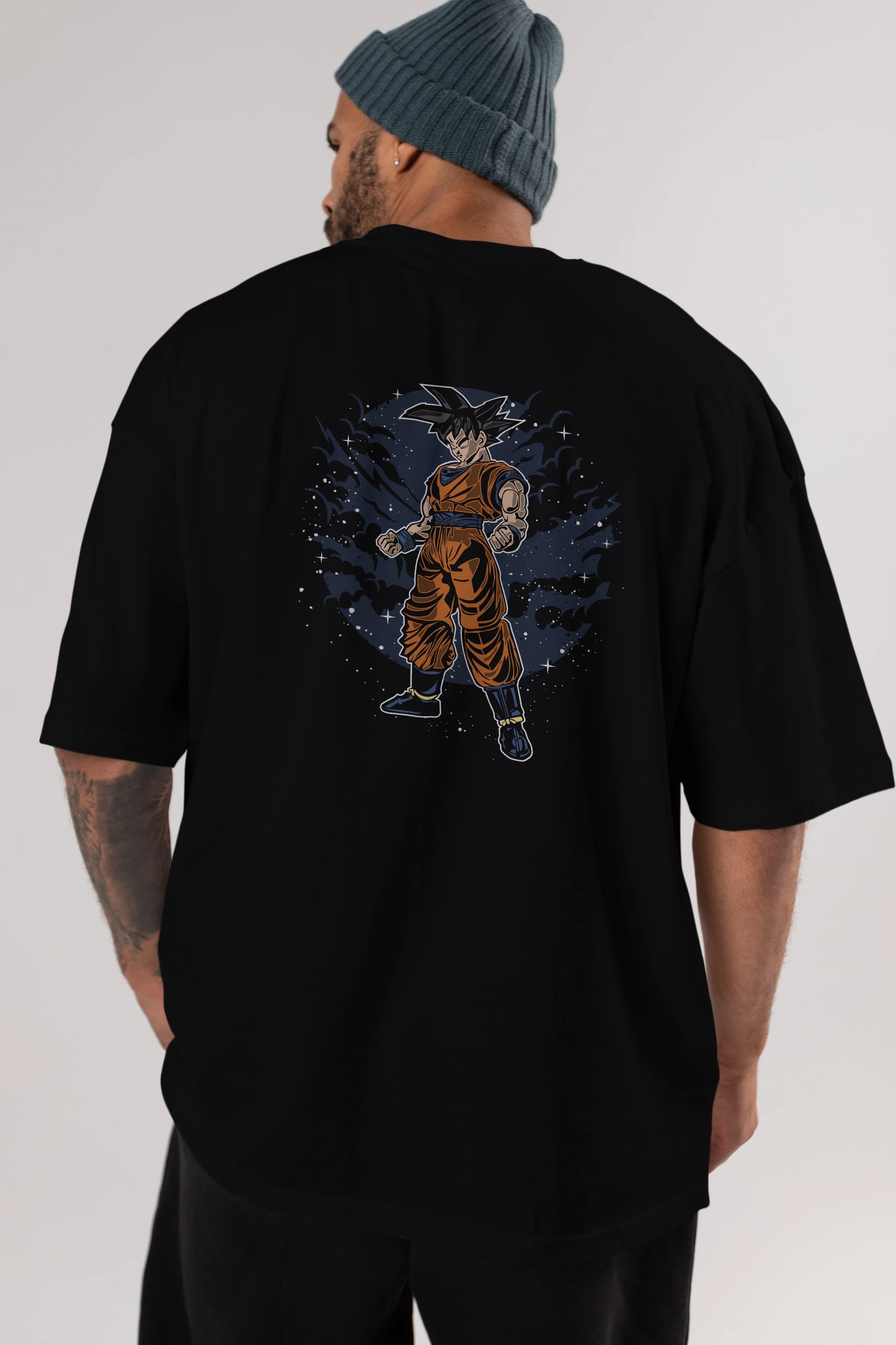 GOKU Arka Baskılı Oversize t-shirt Erkek Kadın Unisex %100 Pamuk