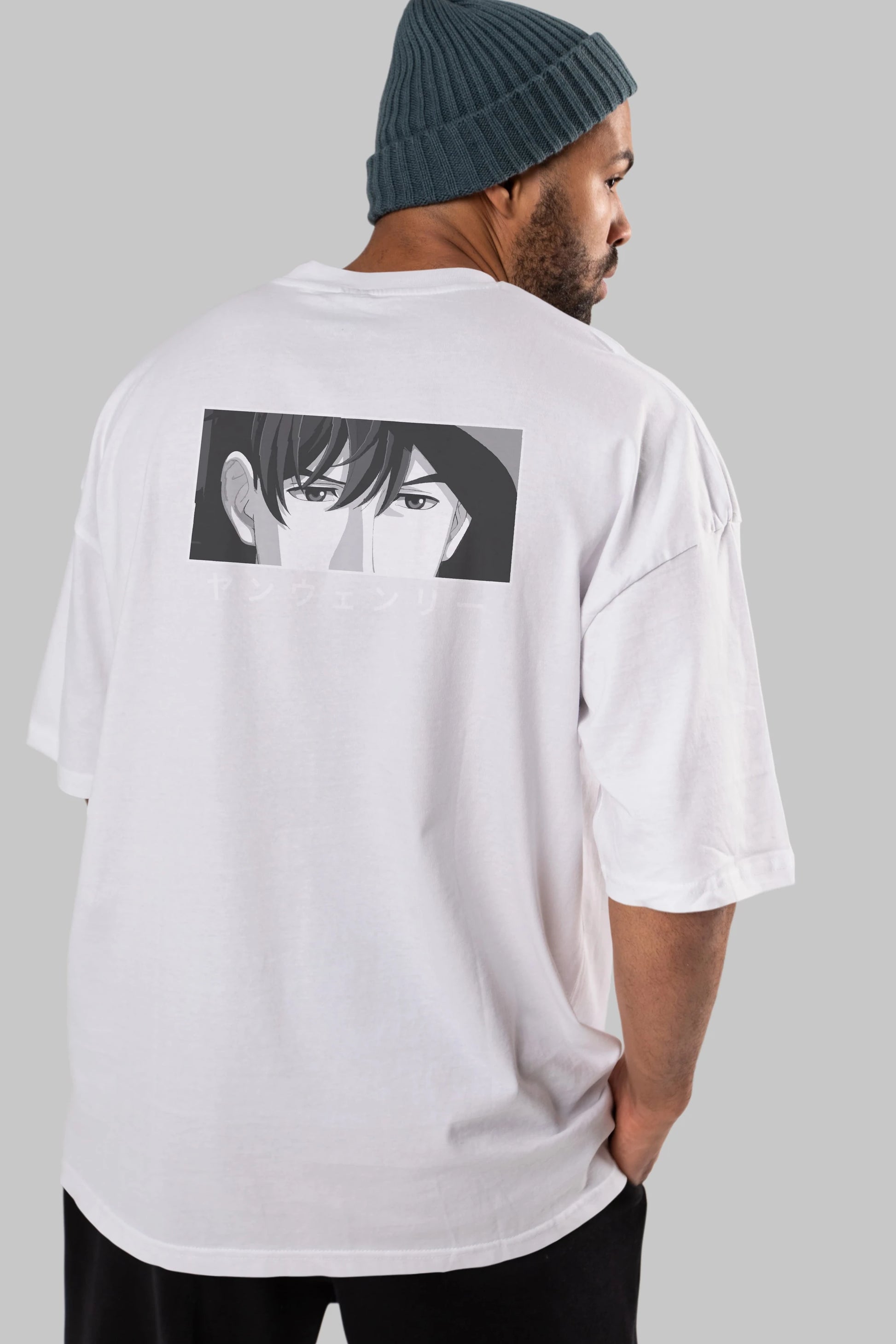 Wen-li Yang 1 Anime Arka Baskılı Oversize t-shirt Erkek Kadın Unisex