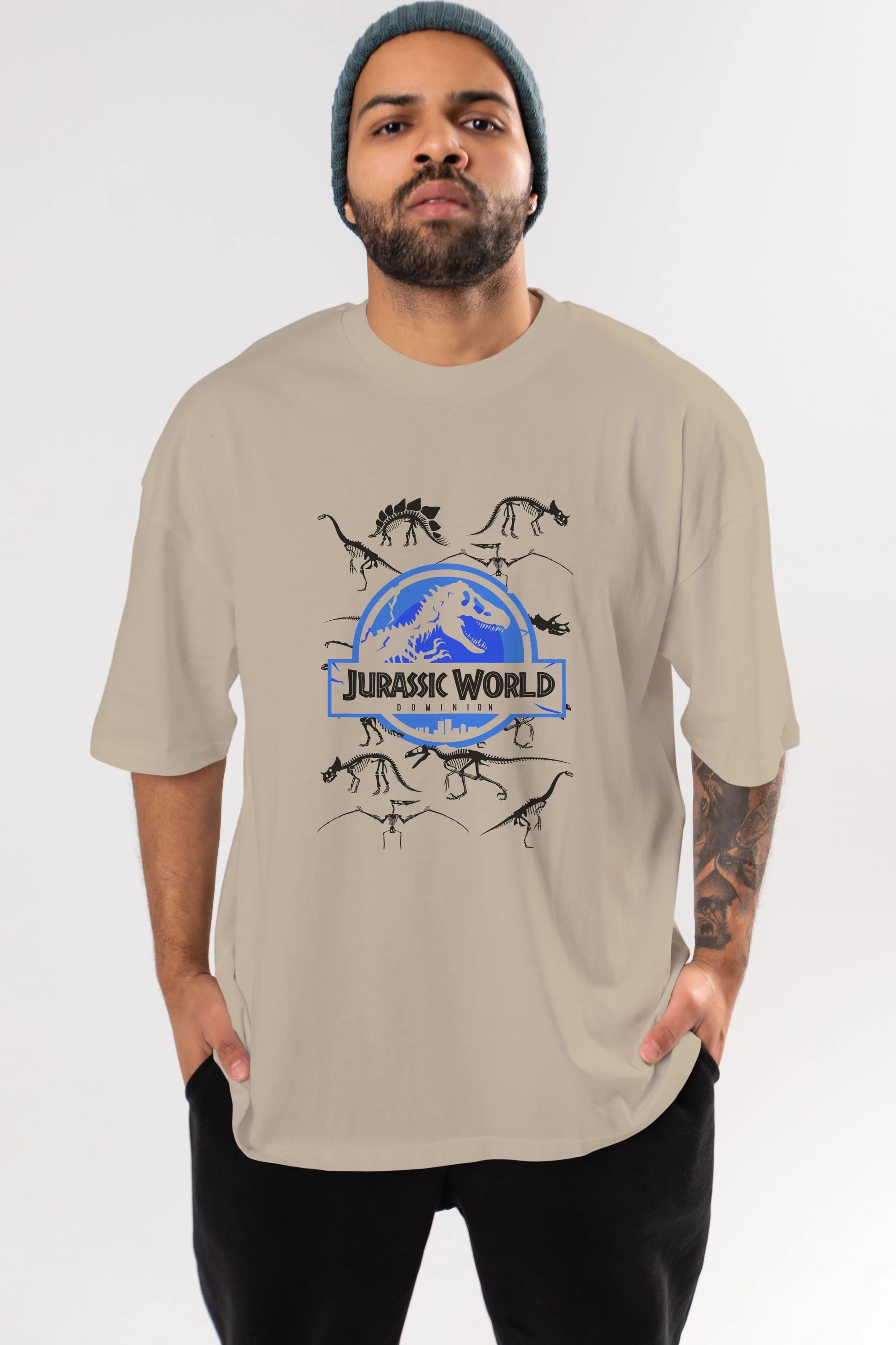 Jurassic Park (5) Ön Baskılı Oversize t-shirt Erkek Kadın Unisex %100 Pamuk Bisiklet Yaka tişort