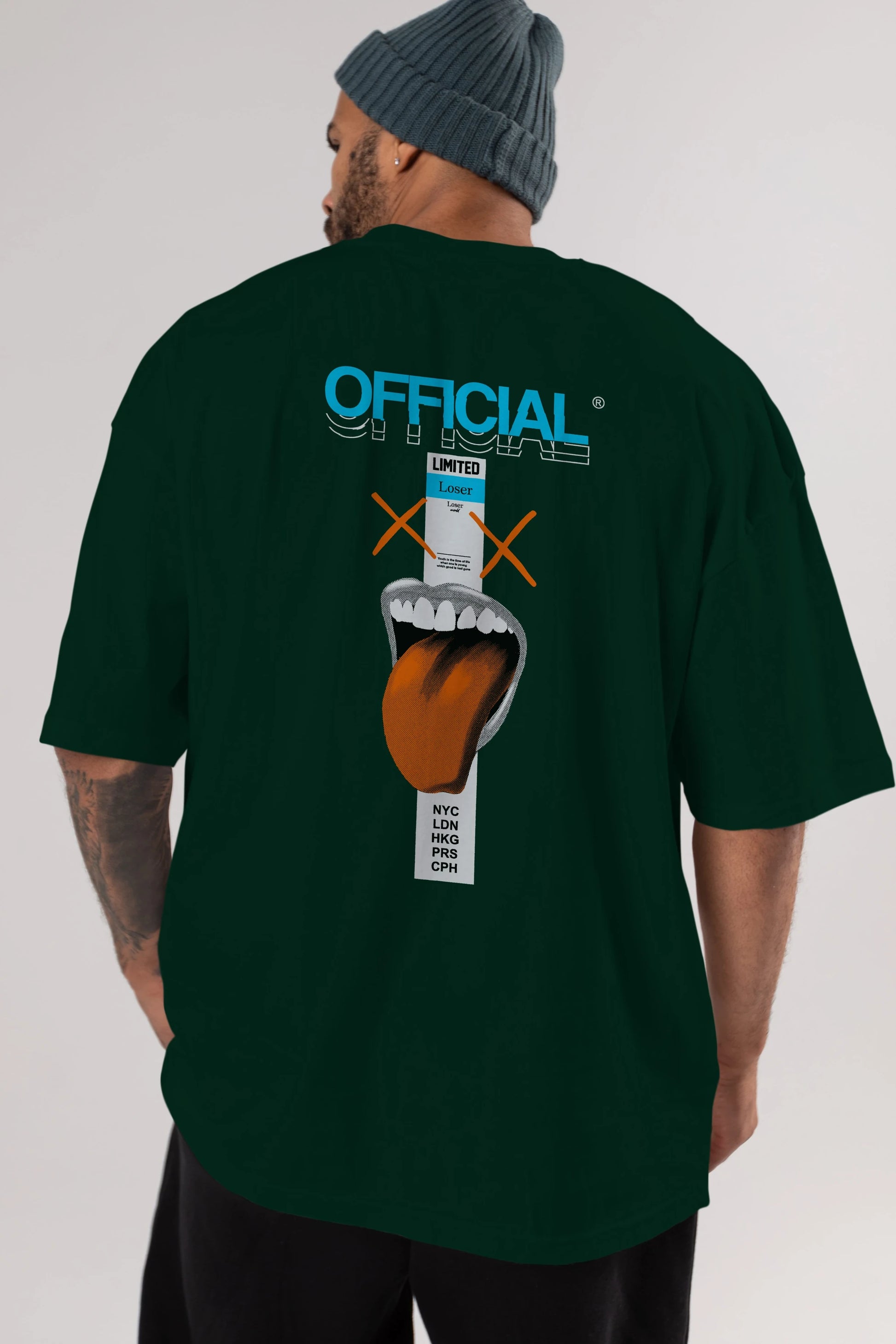 Official Loser Arka Baskılı Oversize t-shirt Erkek Kadın Unisex