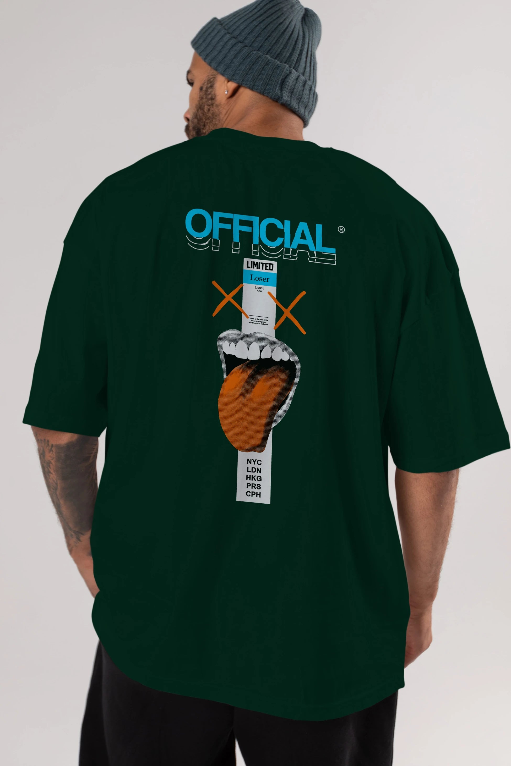 Official Loser Arka Baskılı Oversize t-shirt Erkek Kadın Unisex