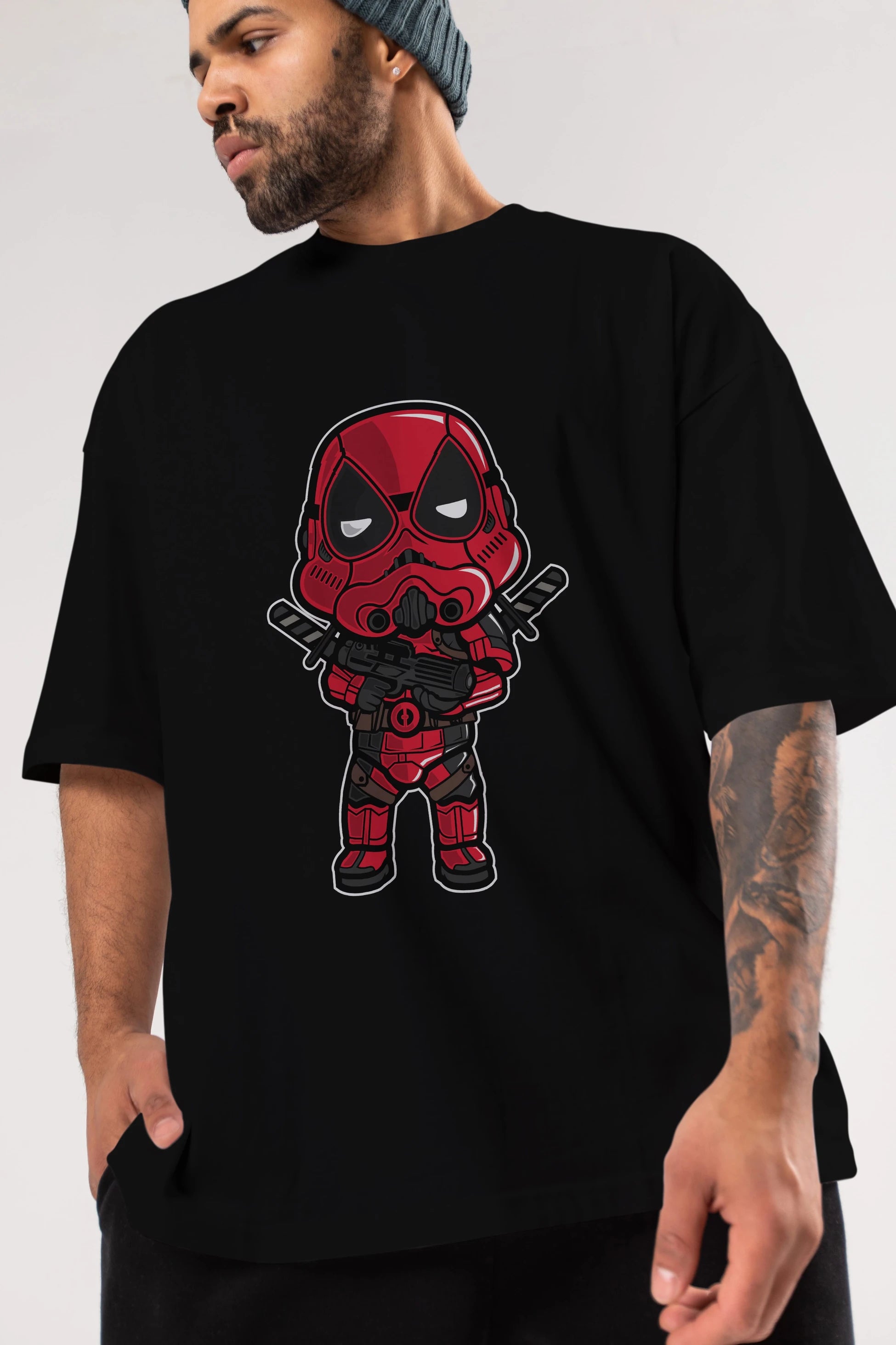 Deadpool (22) Ön Baskılı Oversize t-shirt Erkek Kadın Unisex %100 Pamuk Bisiklet Yaka tişort