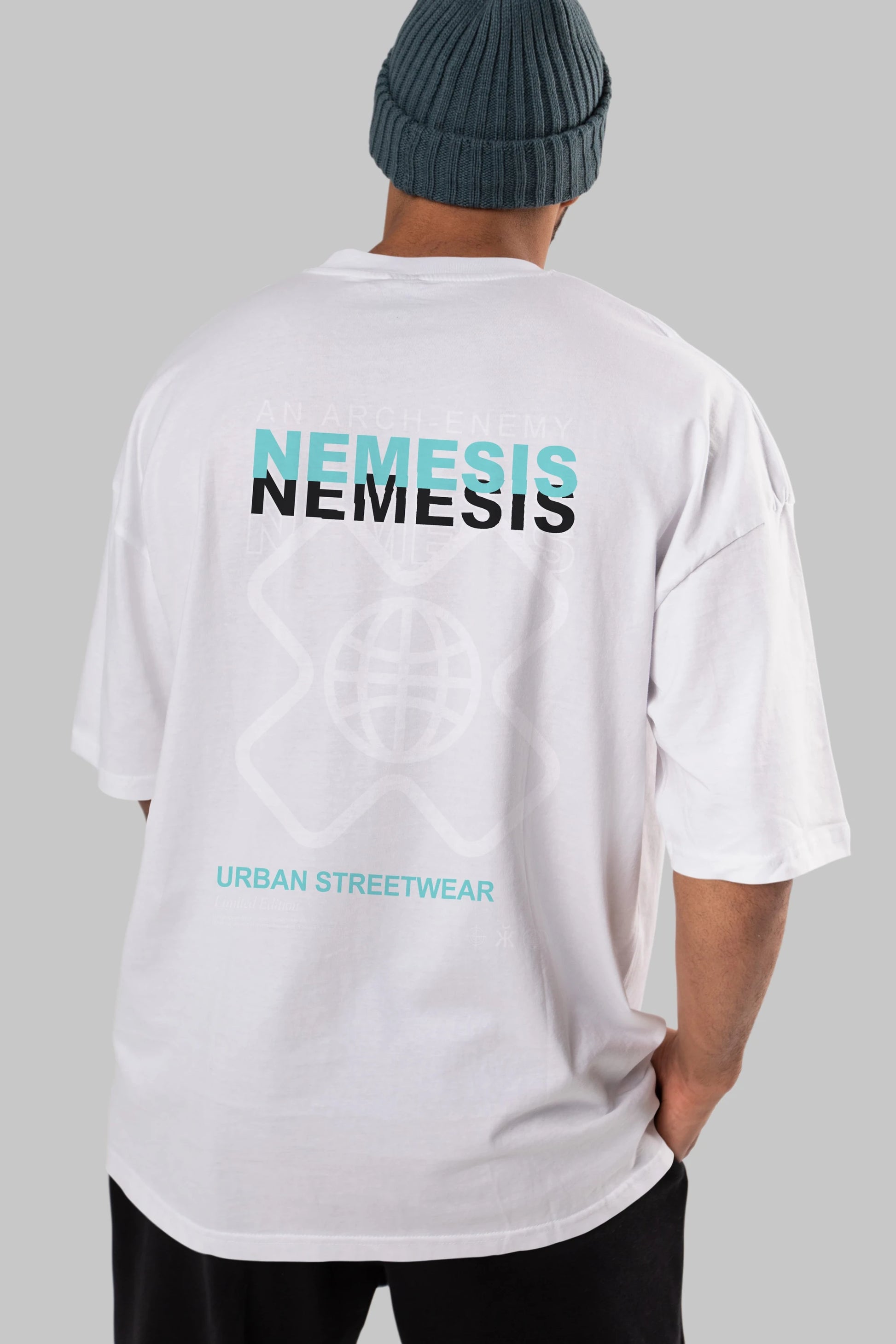 Nemesis Urban Arka Baskılı Oversize t-shirt Erkek Kadın Unisex