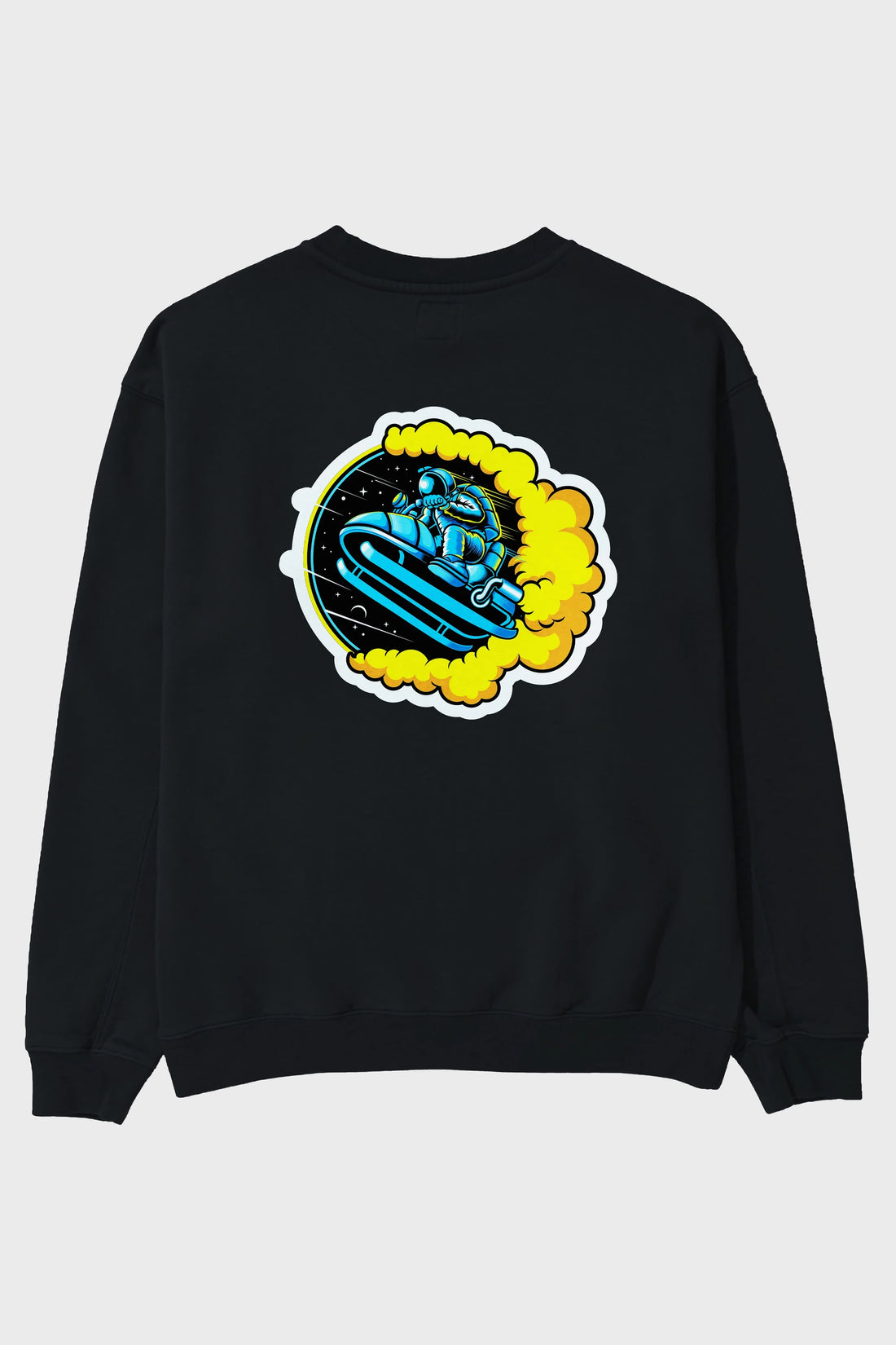 Astrojump with Snowmobile Sticker Arka Baskılı Oversize Sweatshirt Erkek Kadın Unisex