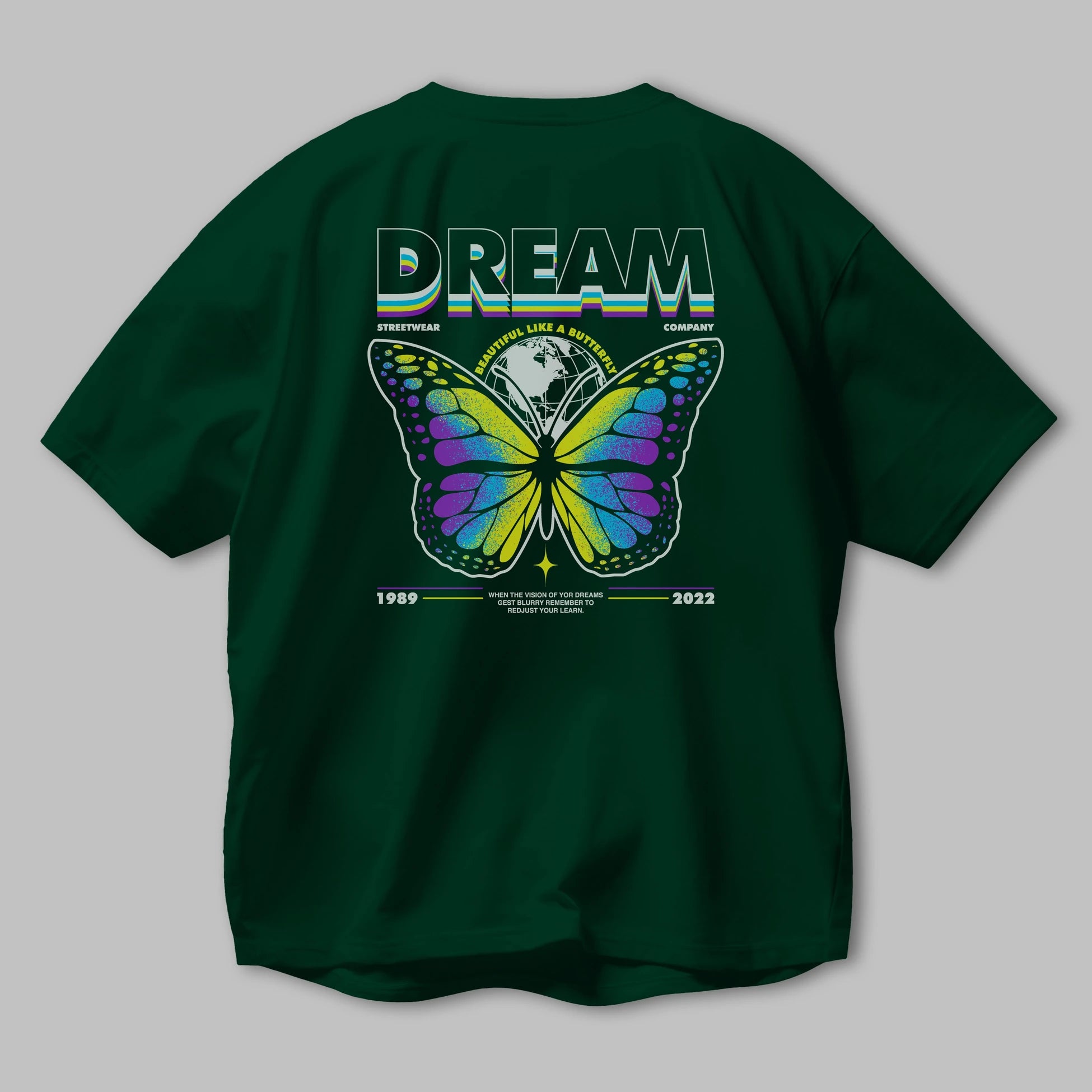Dream Company Arka Baskılı Oversize t-shirt Erkek Kadın Unisex