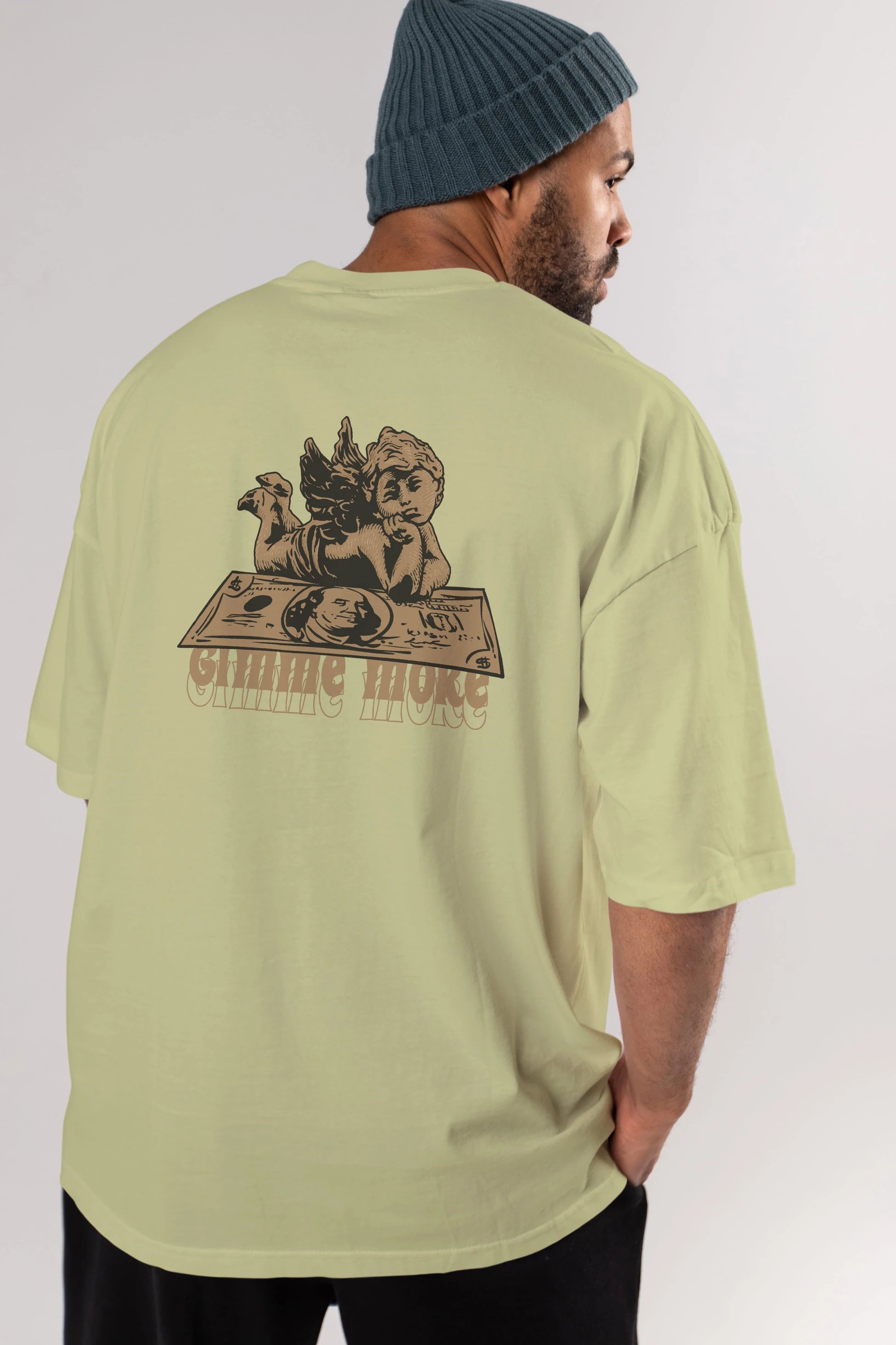 Gimme More Arka Baskılı Oversize t-shirt Erkek Kadın Unisex