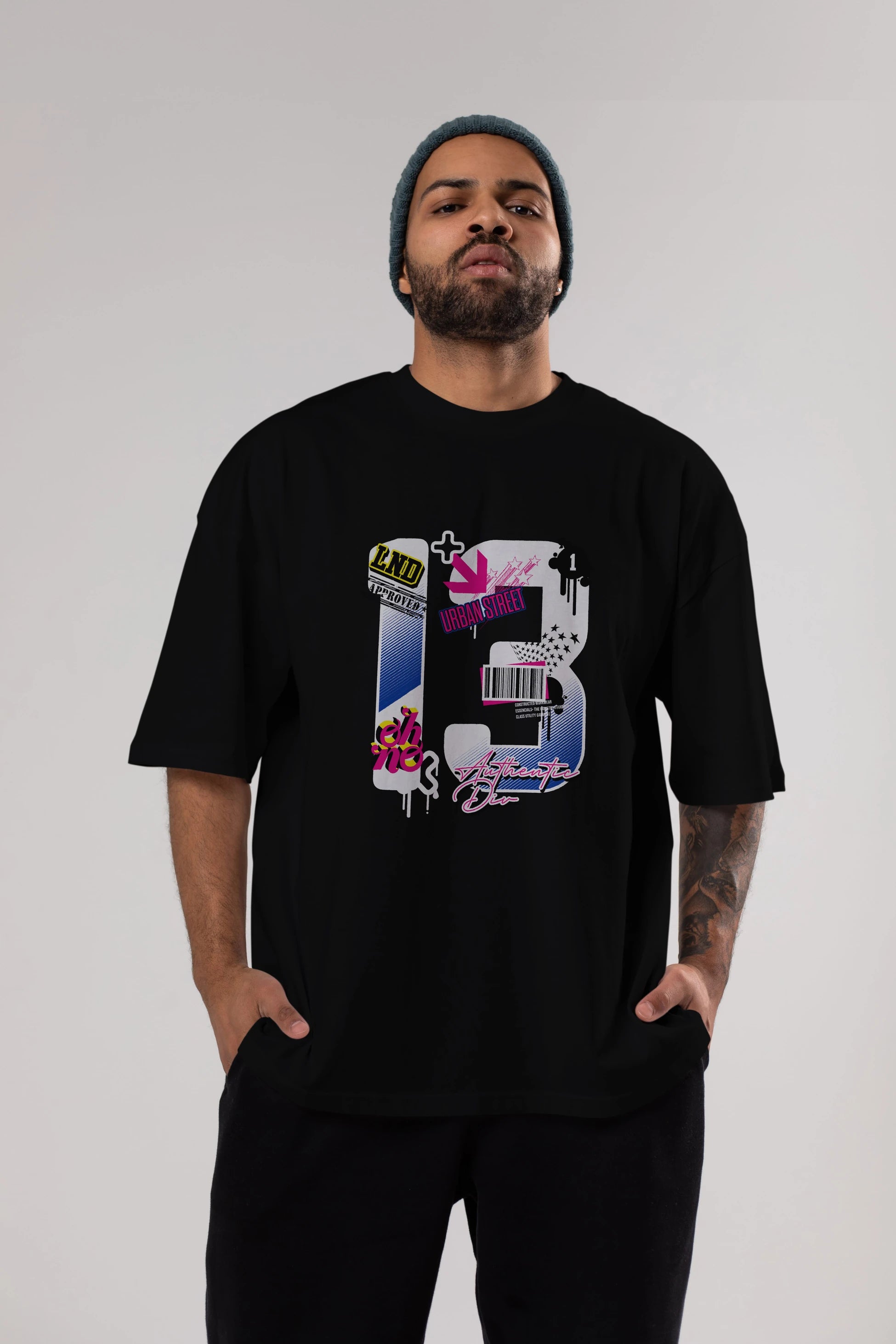 Urban Street 13 Ön Baskılı Oversize t-shirt Erkek Kadın Unisex